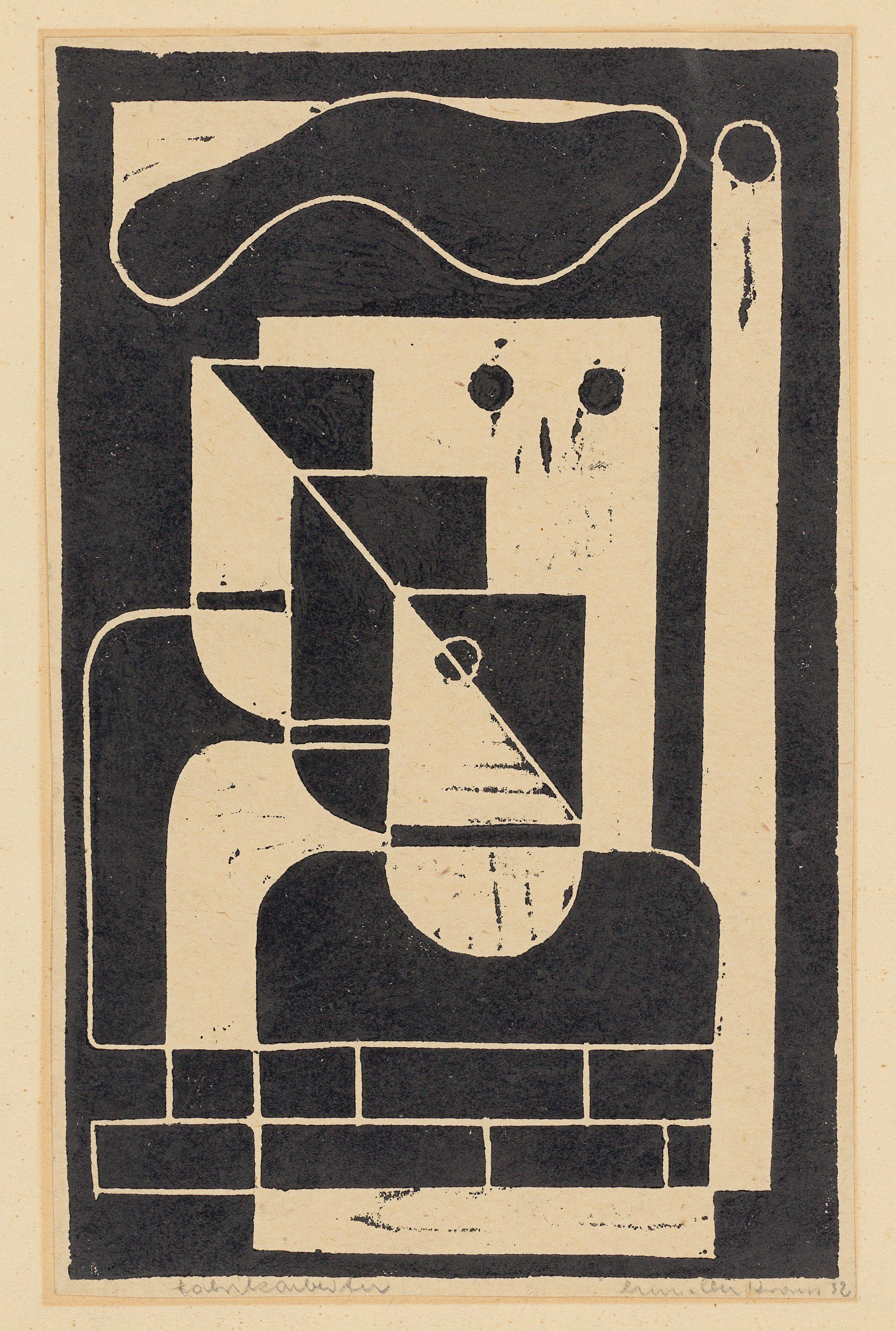 Auf diesem Bild ist das folgende Kunstwerk zu sehen: Erich Müller-Kraus. „Fabrikarbeiter“. 1932.