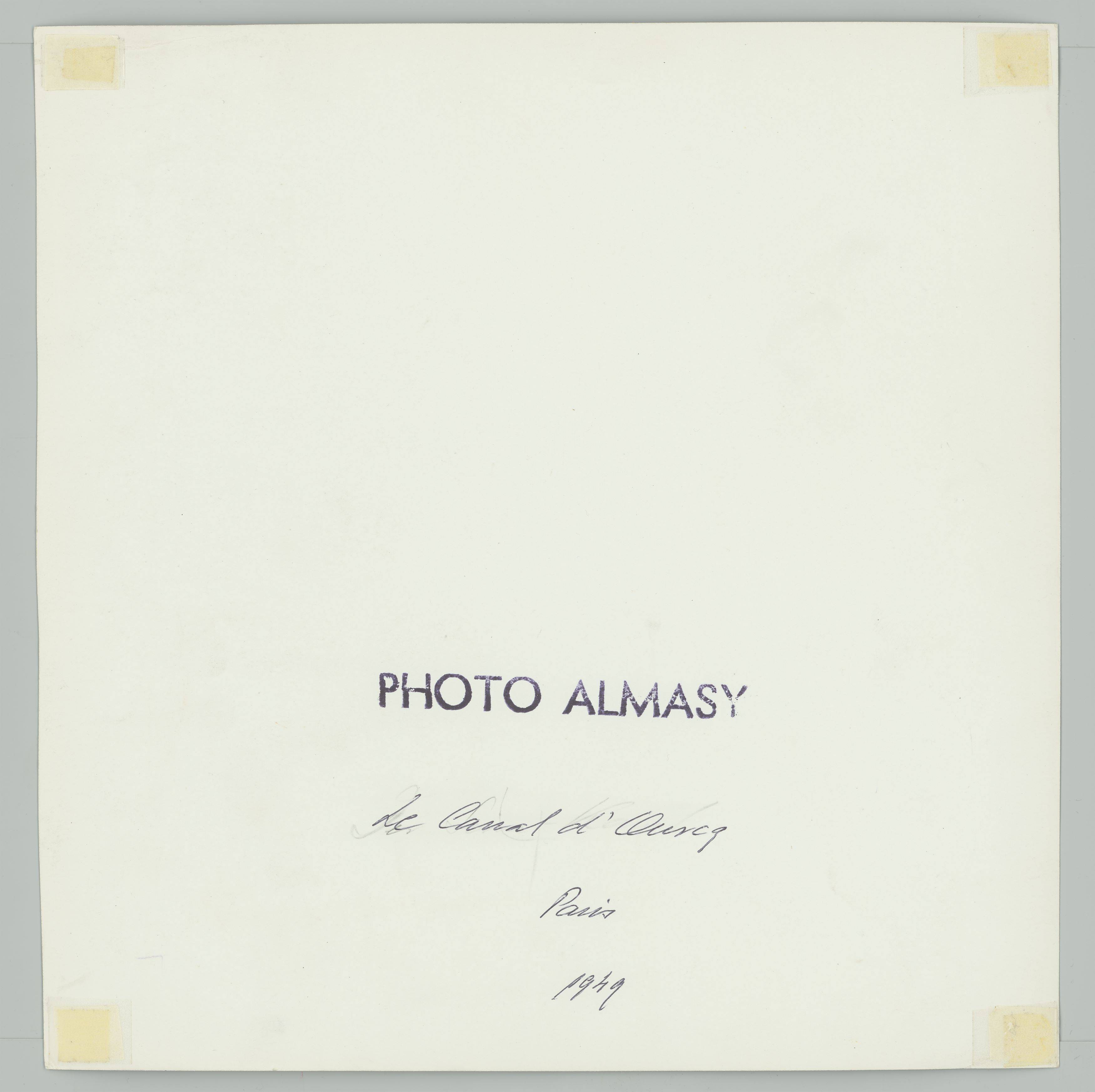 This picture shows the following artwork: Paul Almasy. ”Le Canal d'Ourcq, Paris”. 1949.