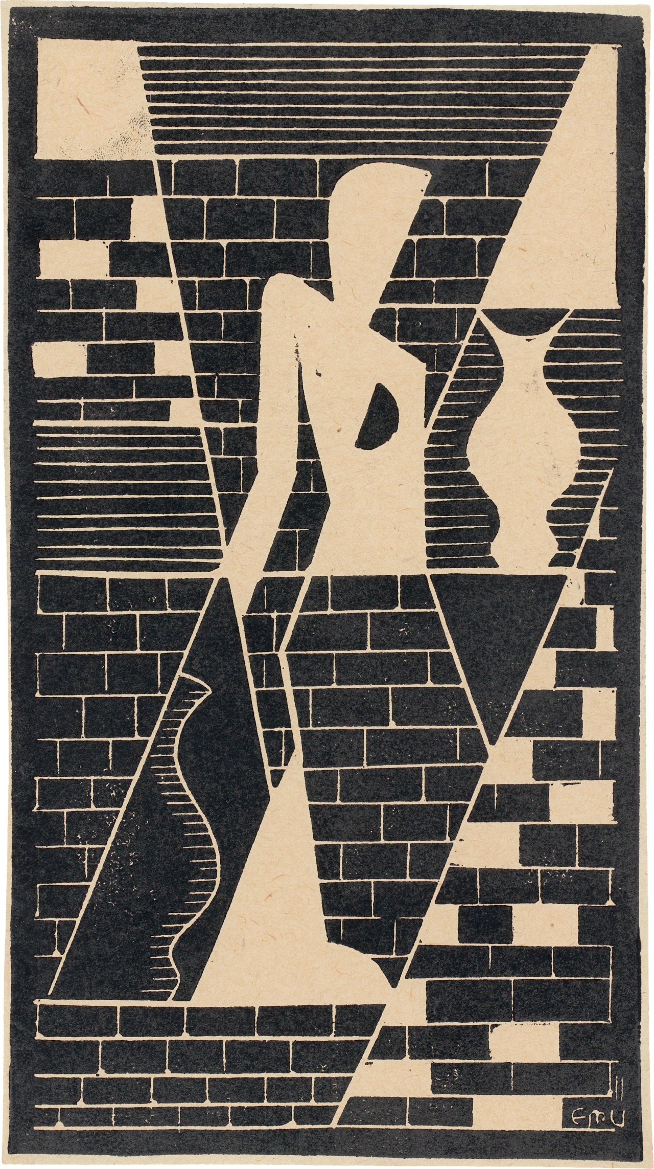 This picture shows the following artwork: Erich Müller-Kraus. Female nude with vase. 1931.