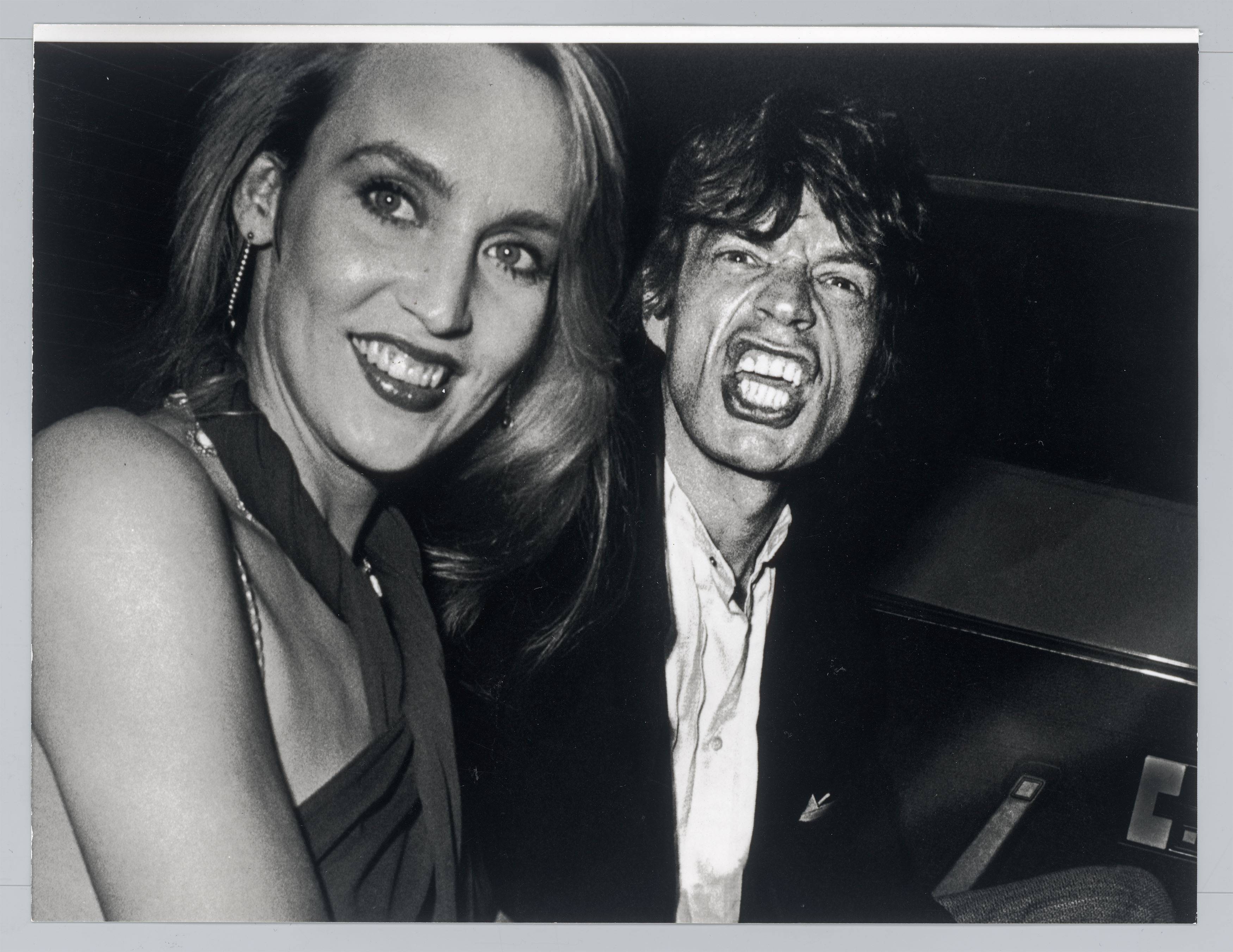 This picture shows the following artwork: Ron Galella (i.e. Galella, Ronald E.). Mick Jagger and Jerry Hall, New York City. 1984.