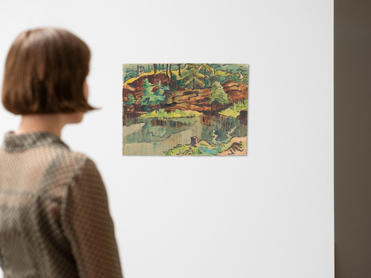 Auf diesem Bild ist das folgende Kunstwerk zu sehen: Karl Schmidt-Rottluff. Steinbruch mit Wassertümpel. Um 1943/46.