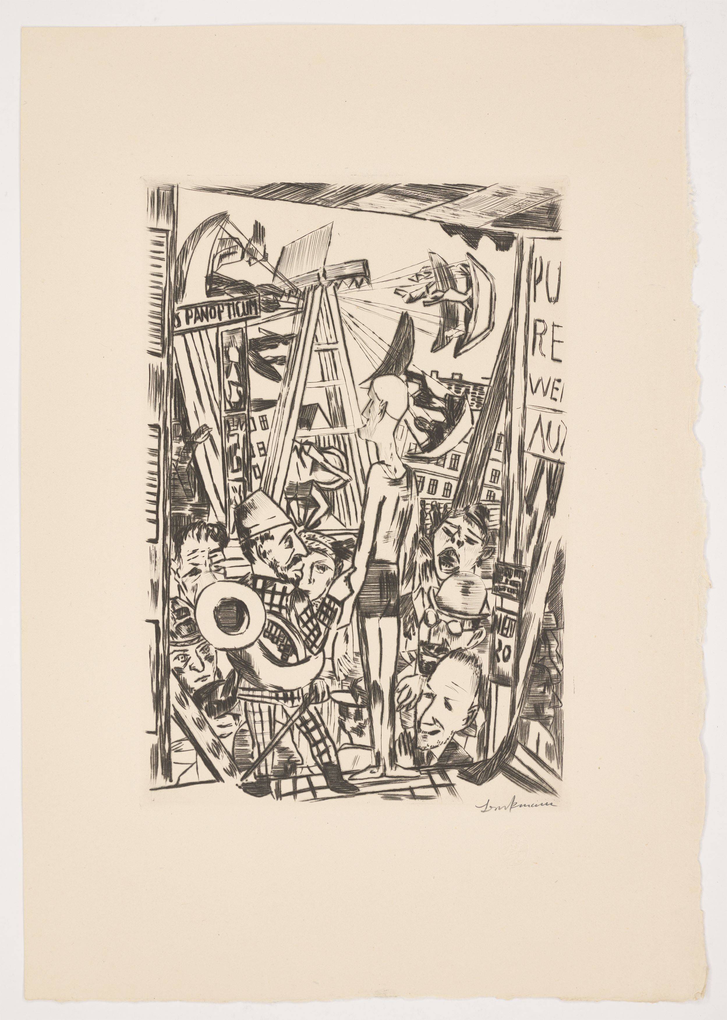 This picture shows the following artwork: Max Beckmann. ”Der große Mann”. 1921.