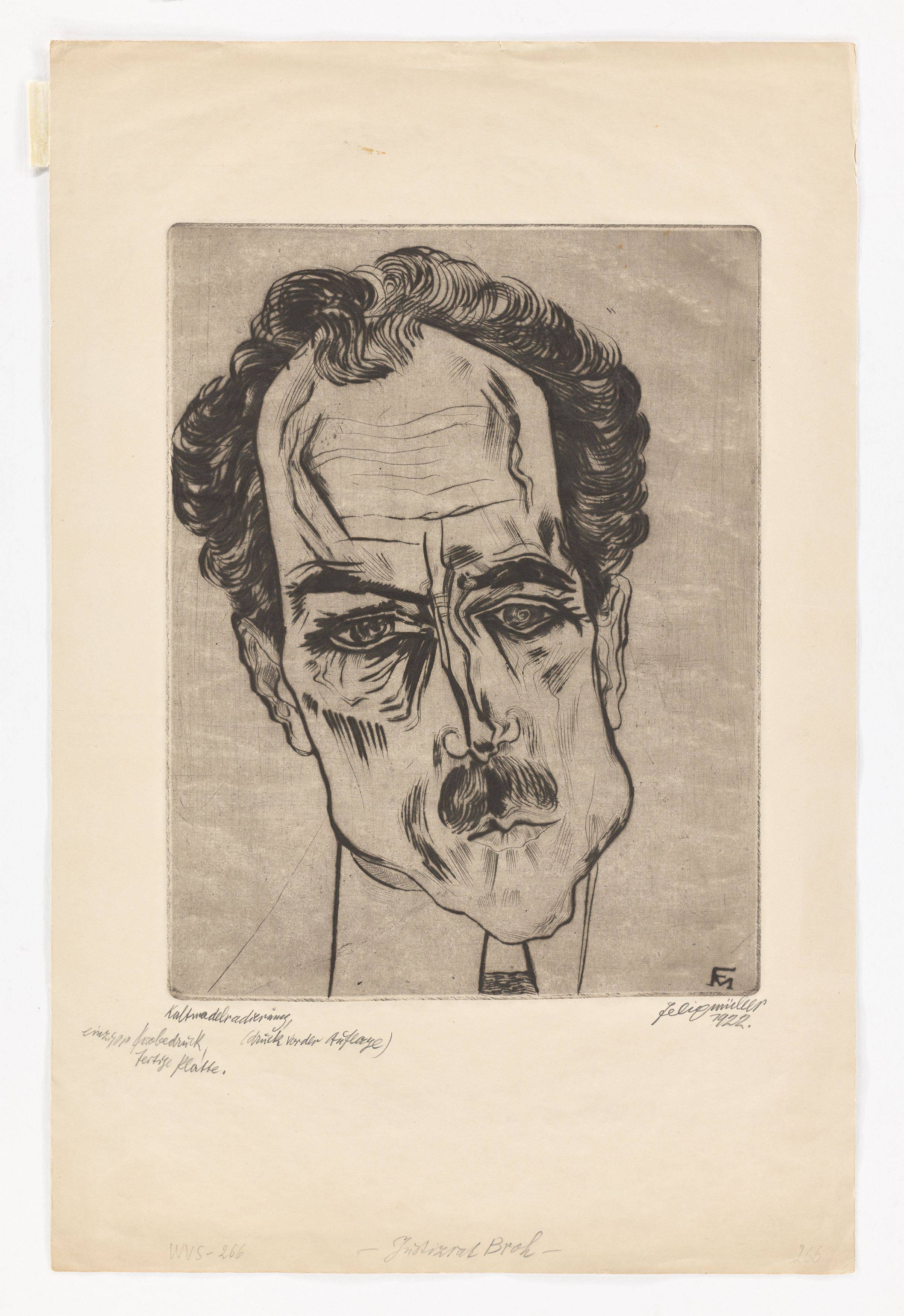 This picture shows the following artwork: Conrad Felixmüller. ”Porträt Justizrat James Broh”. 1922.