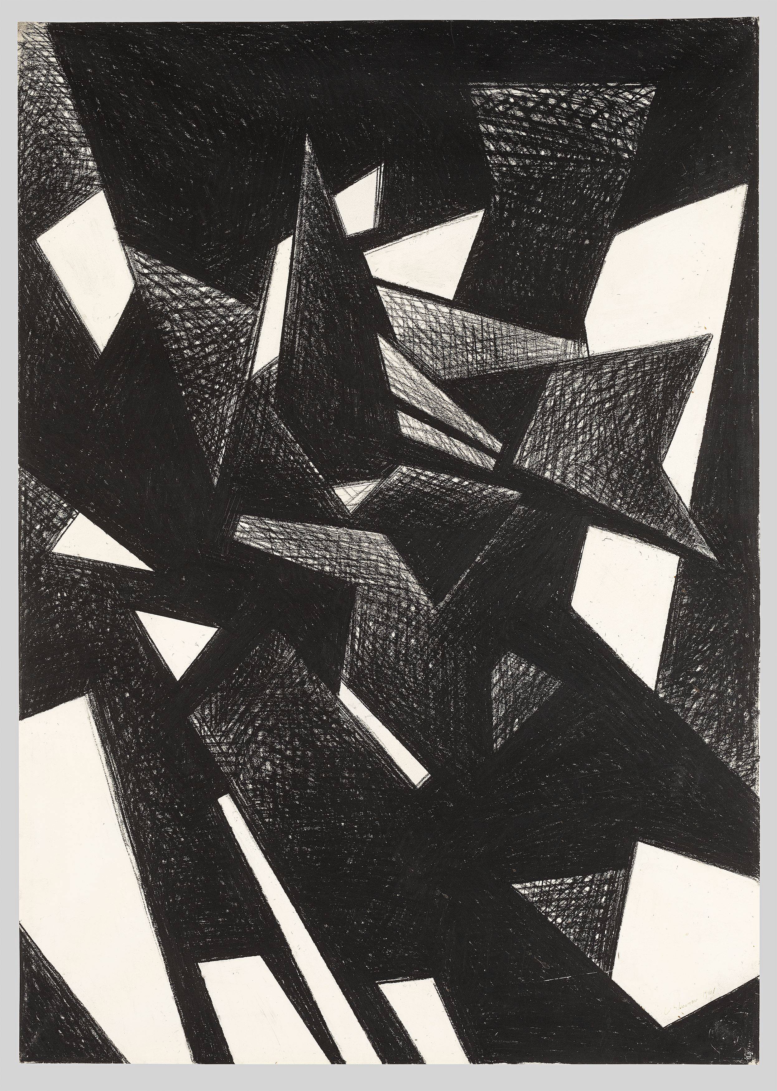 Auf diesem Bild ist das folgende Kunstwerk zu sehen: Hans Uhlmann. Ohne Titel. 1961.