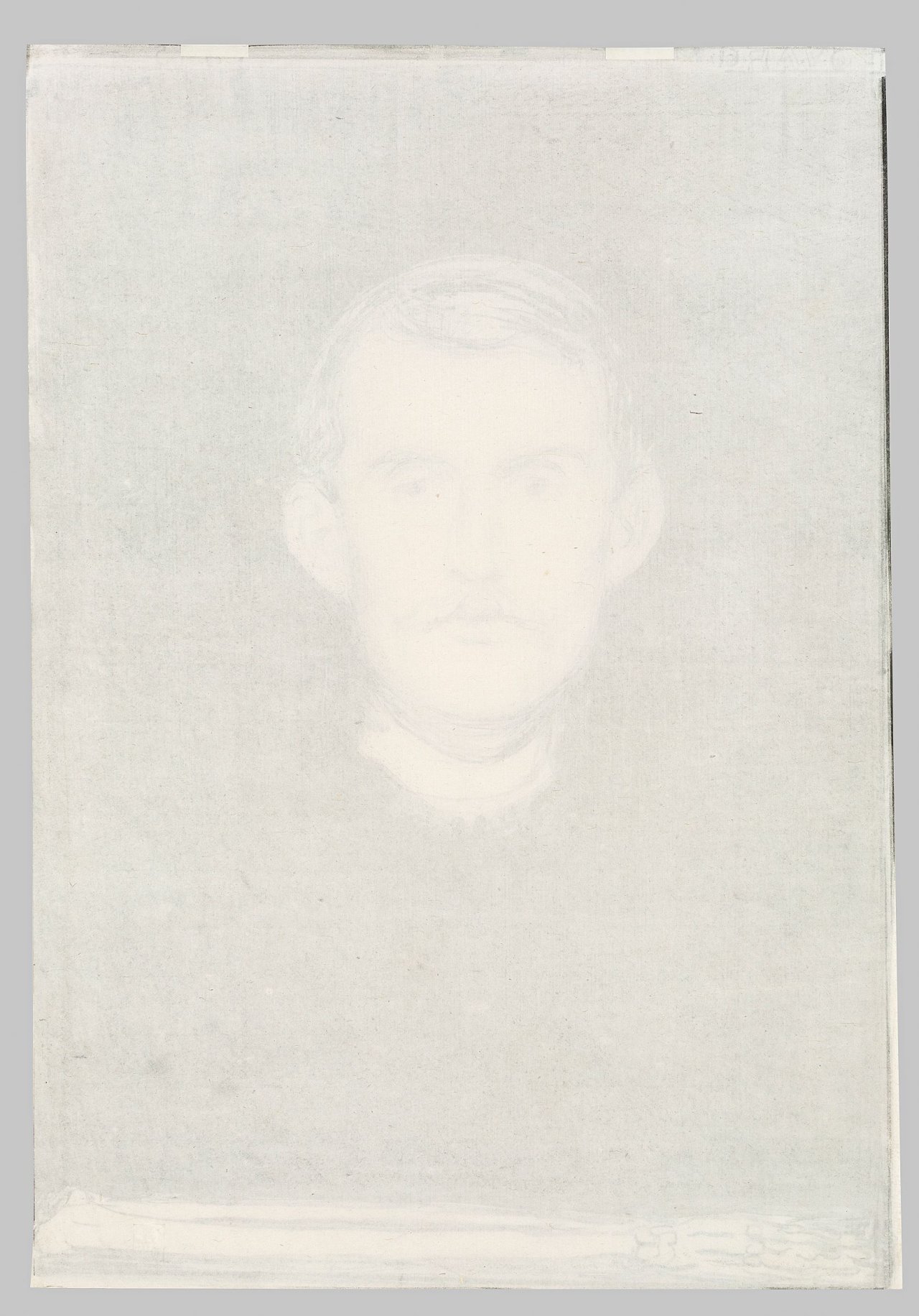 This picture shows the following artwork: Edvard Munch. ”Selbstporträt”. 1895.