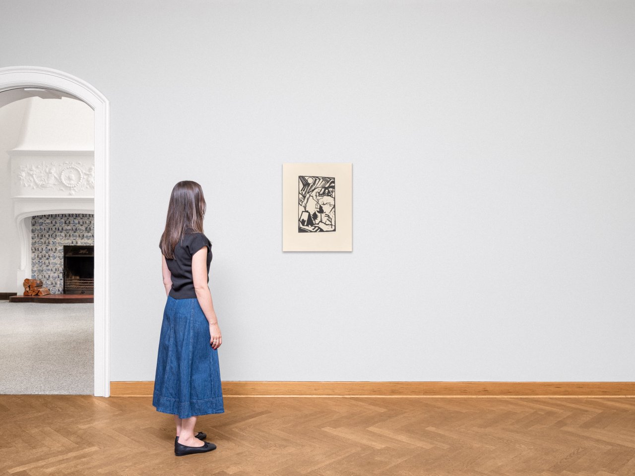 Auf diesem Bild ist das folgende Kunstwerk zu sehen: Erich Heckel. „Schneetreiben (Gebirge im Schnee)“. 1914.