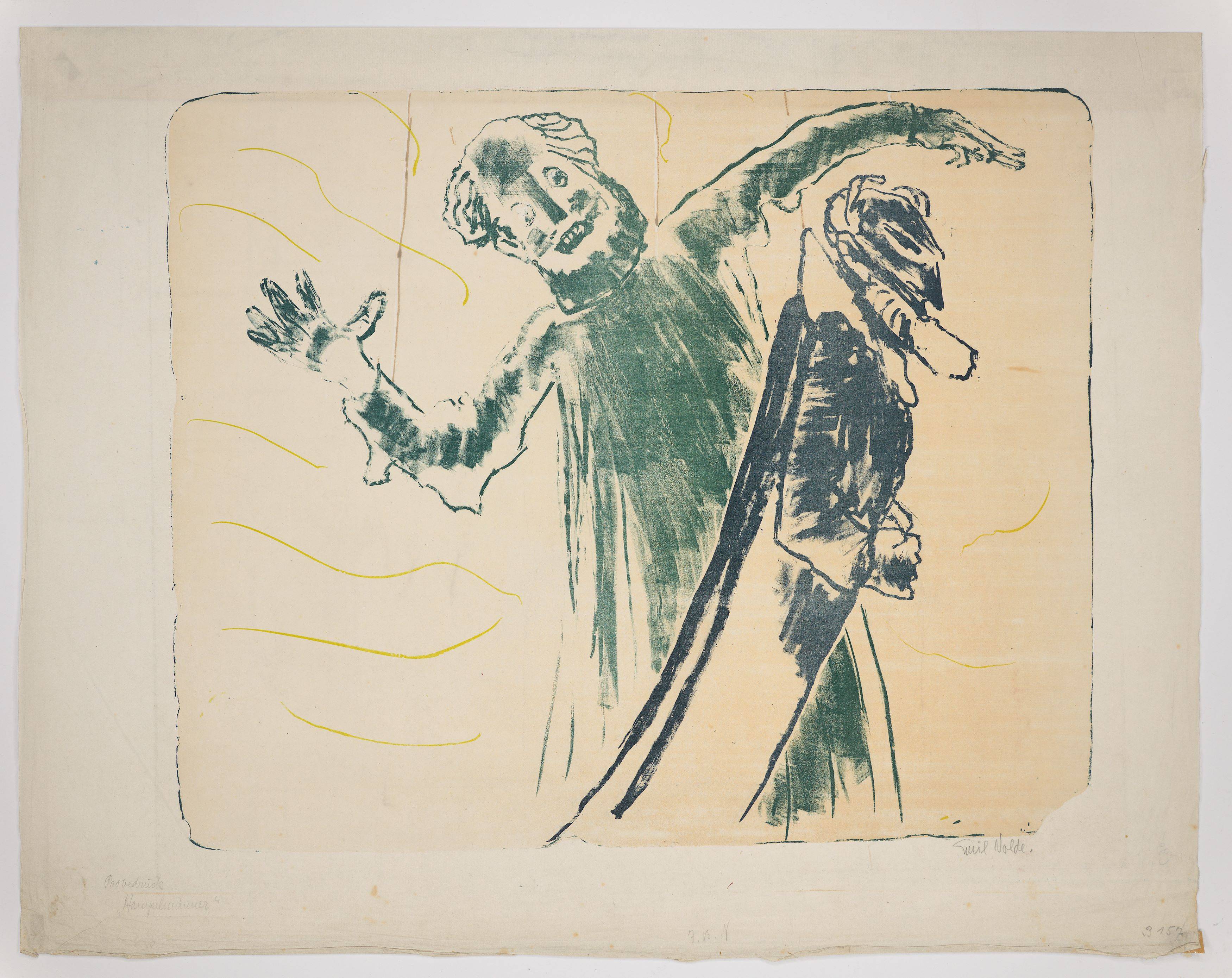 Auf diesem Bild ist das folgende Kunstwerk zu sehen: Emil Nolde. „Hampelmänner“. 1913.