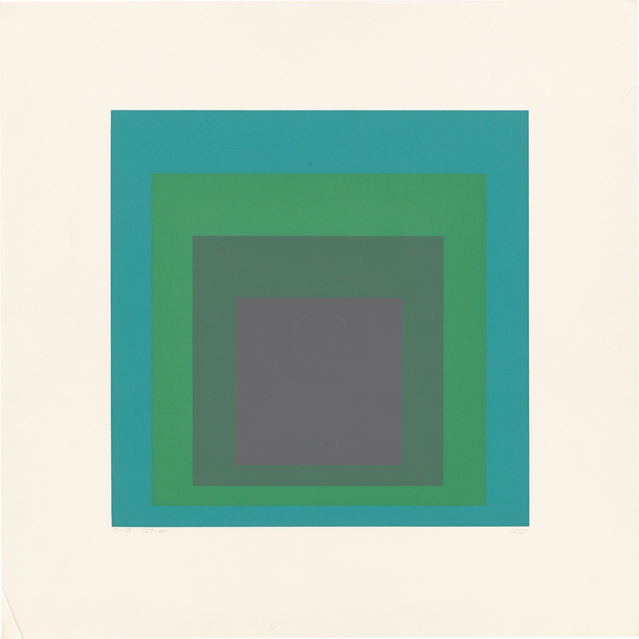 This picture shows the following artwork: Josef Albers. ”O-G”. 1967.