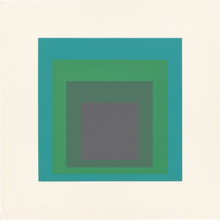 This picture shows the following artwork: Josef Albers. ”O-G”. 1967.