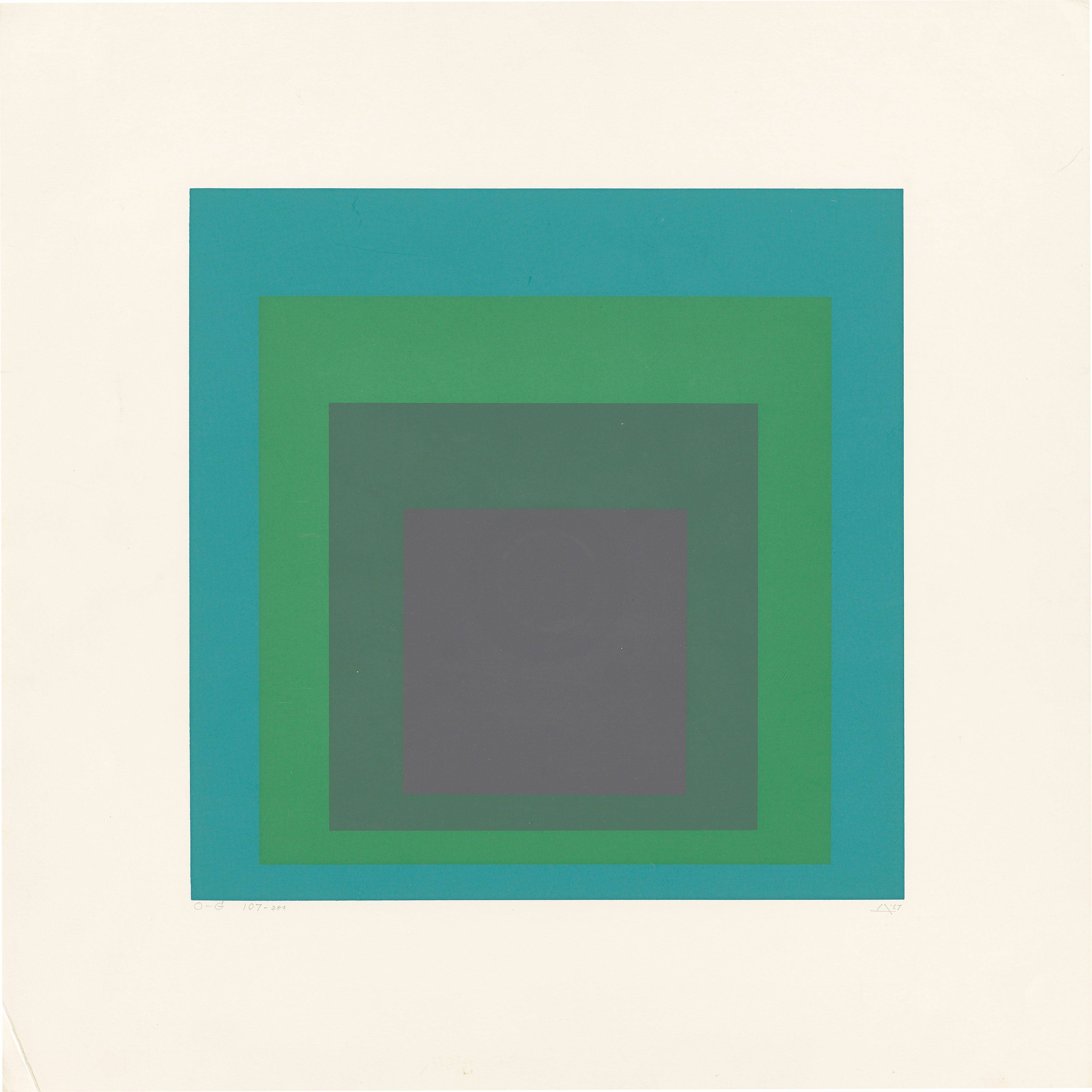 This picture shows the following artwork: Josef Albers. ”O-G”. 1967.