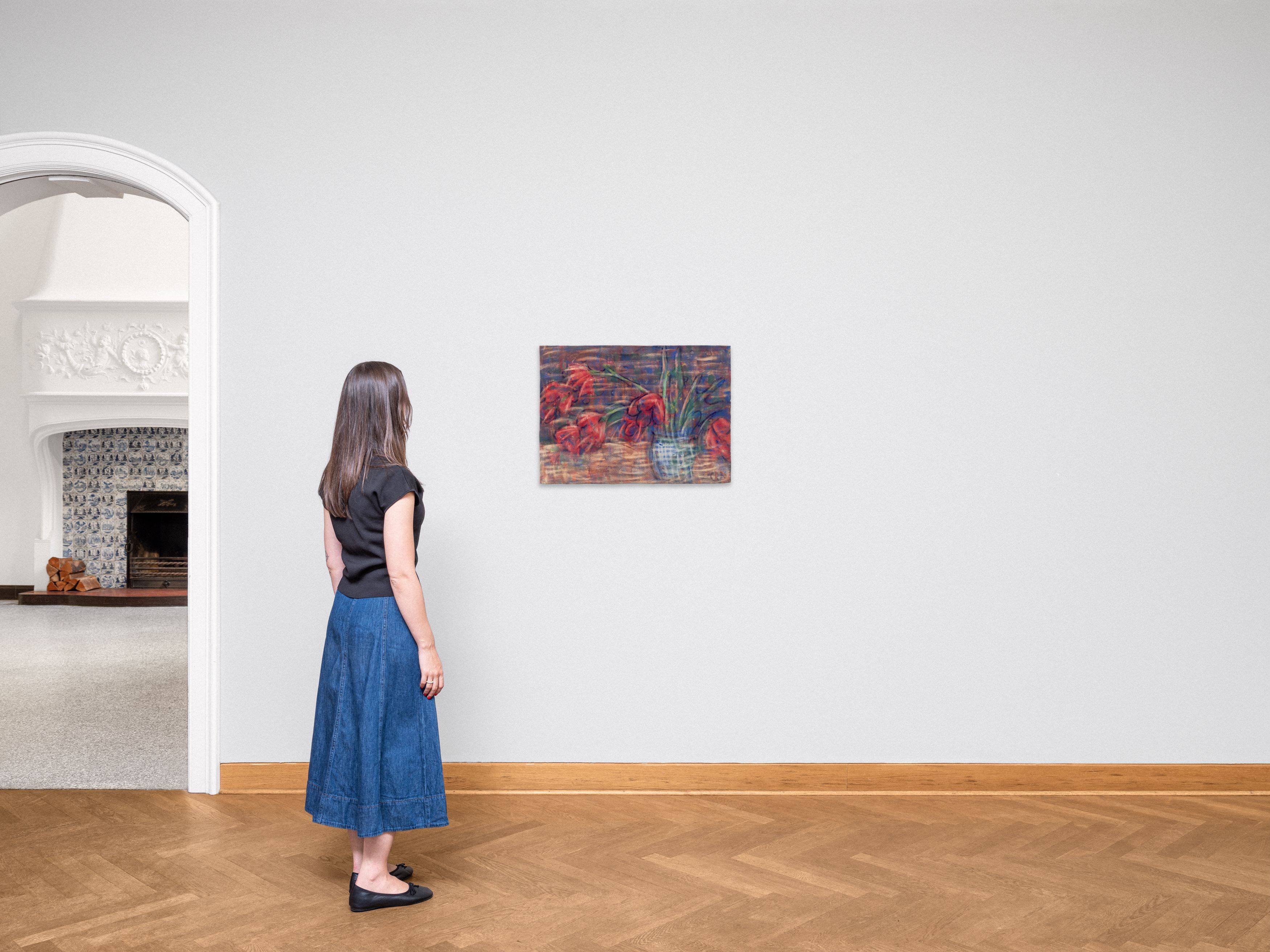 Auf diesem Bild ist das folgende Kunstwerk zu sehen: Christian Rohlfs. „Blumenstilleben“ (Rote Cassie). 1930.