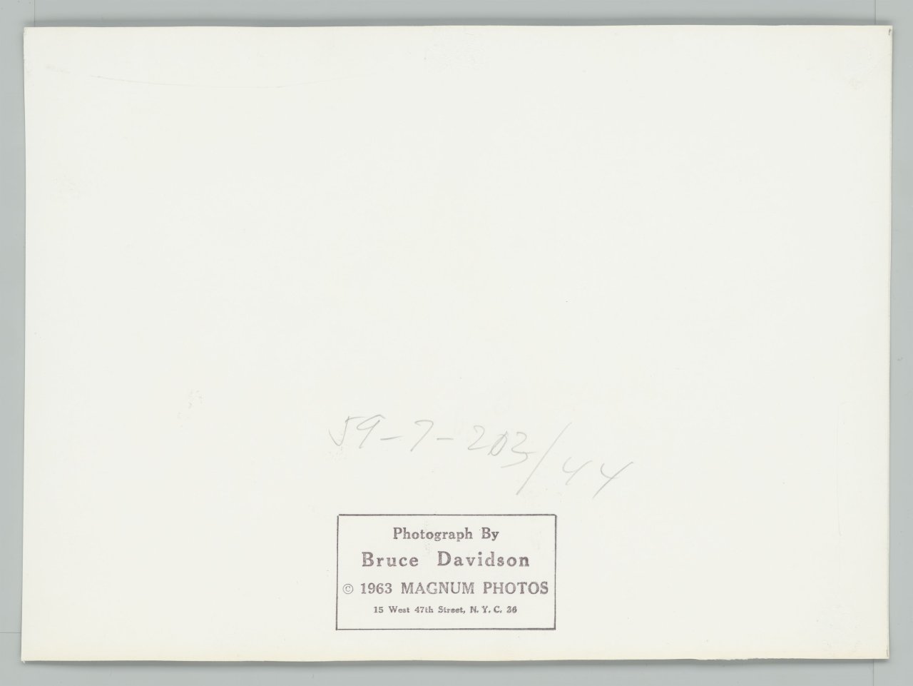 This picture shows the following artwork: Bruce Davidson. New York City, from the series: ”Brooklyn Gang”. 1959.