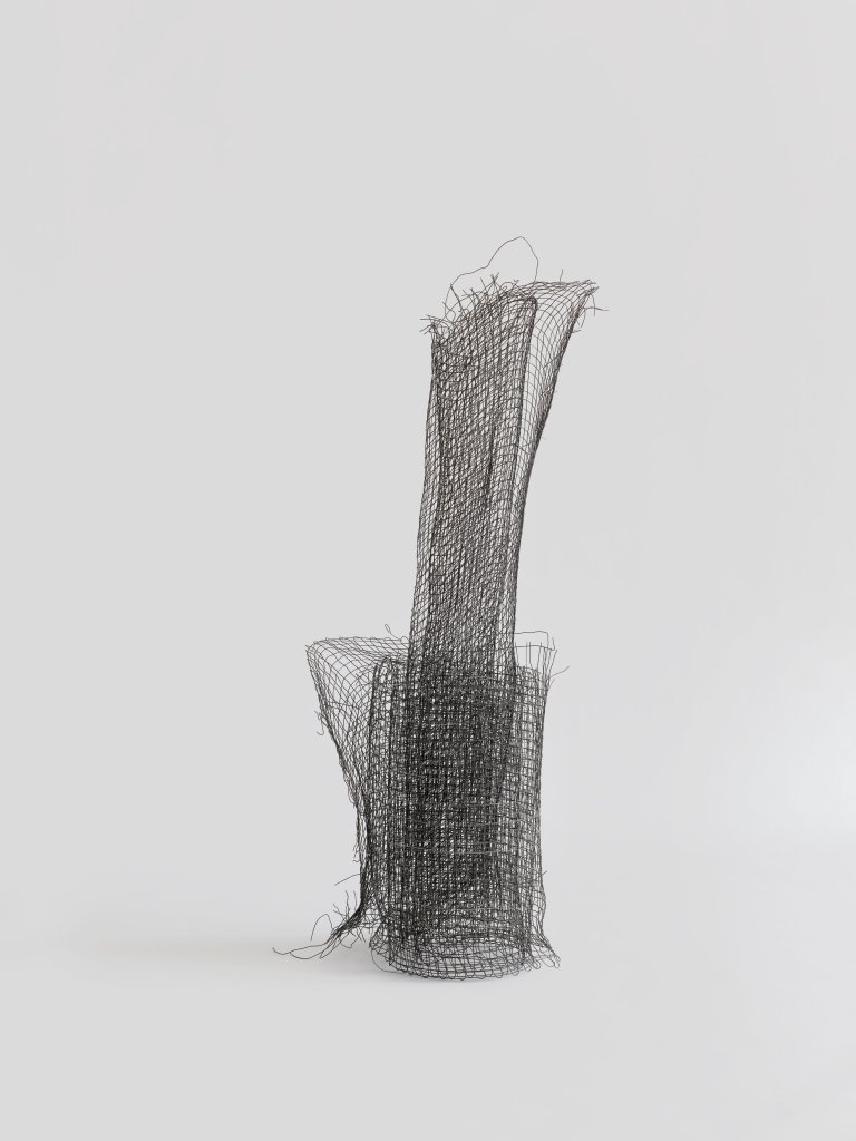 This picture shows the following artwork: Hermann Glöckner. Figuration aus aufgerolltem Maschendraht.