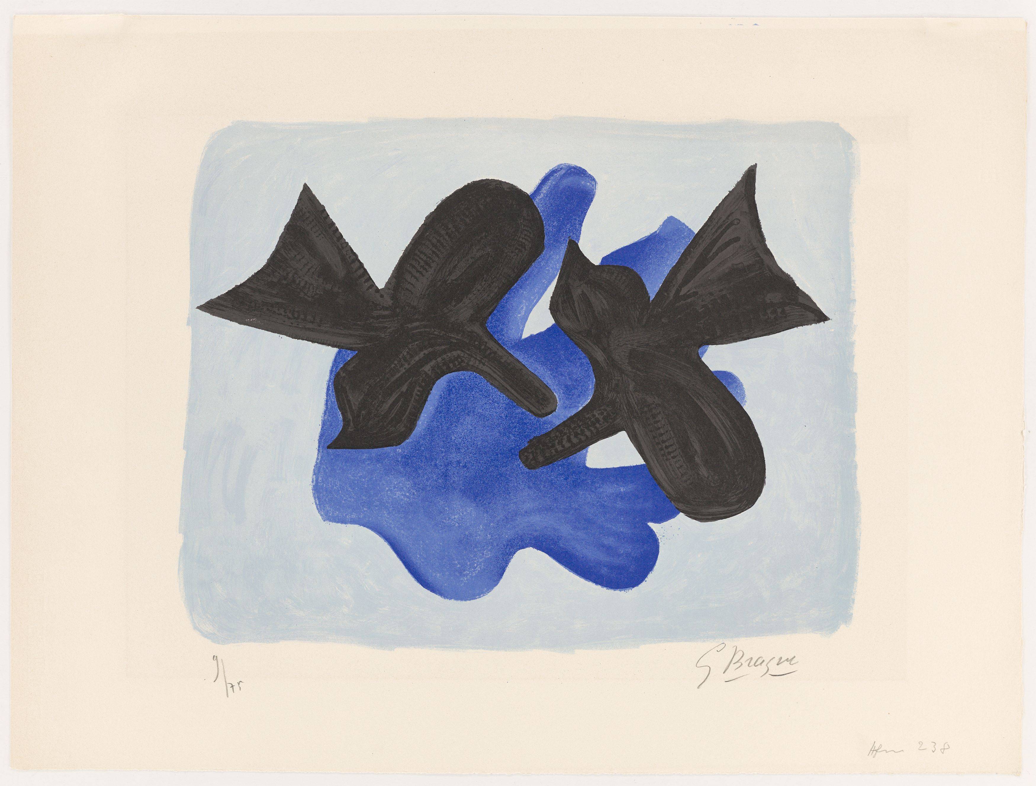 Auf diesem Bild ist das folgende Kunstwerk zu sehen: Georges Braque. „Oiseaux“. 1963.