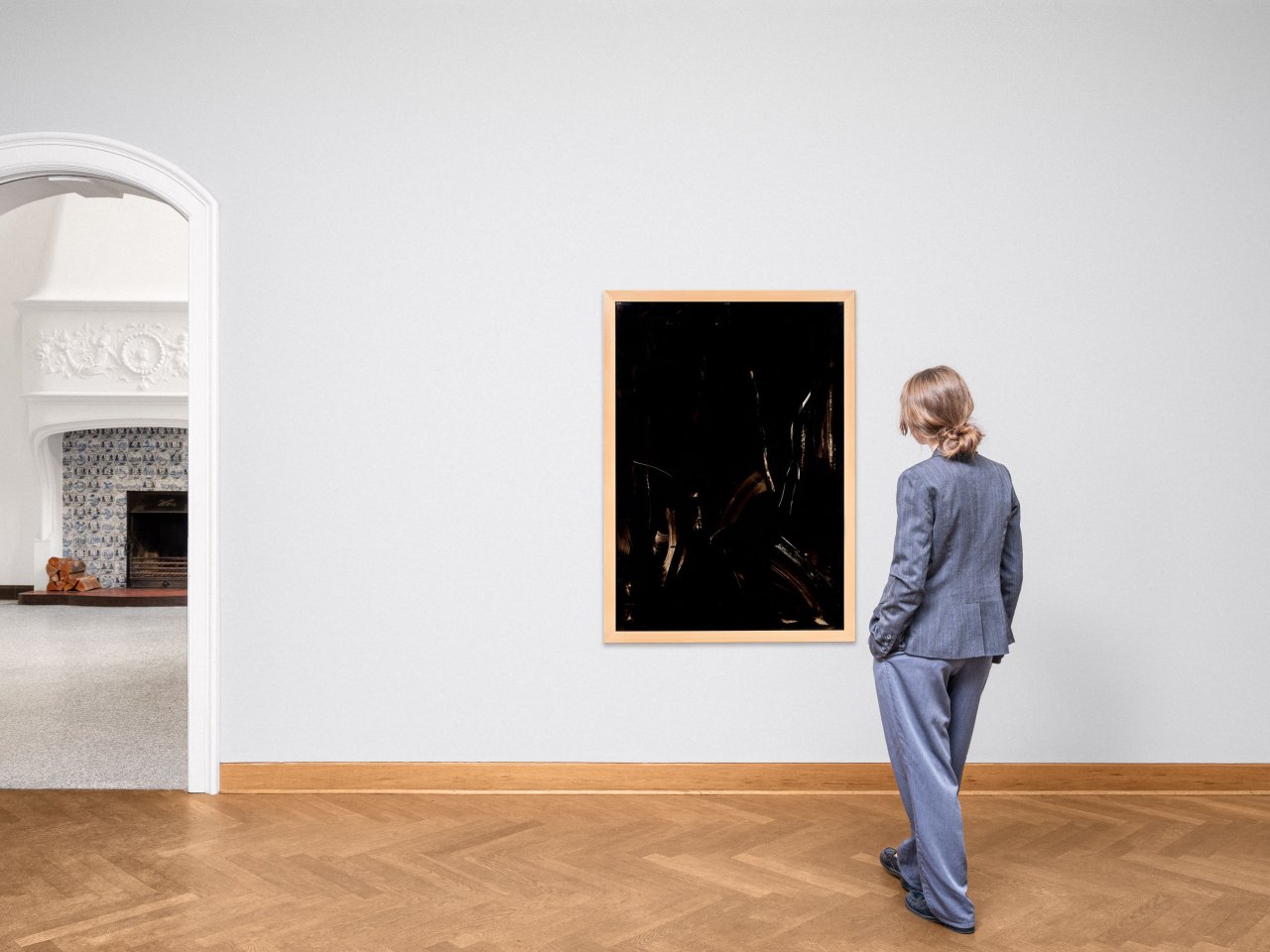 This picture shows the following artwork: Imi Knoebel. Untitled (foil drawing). 1990.