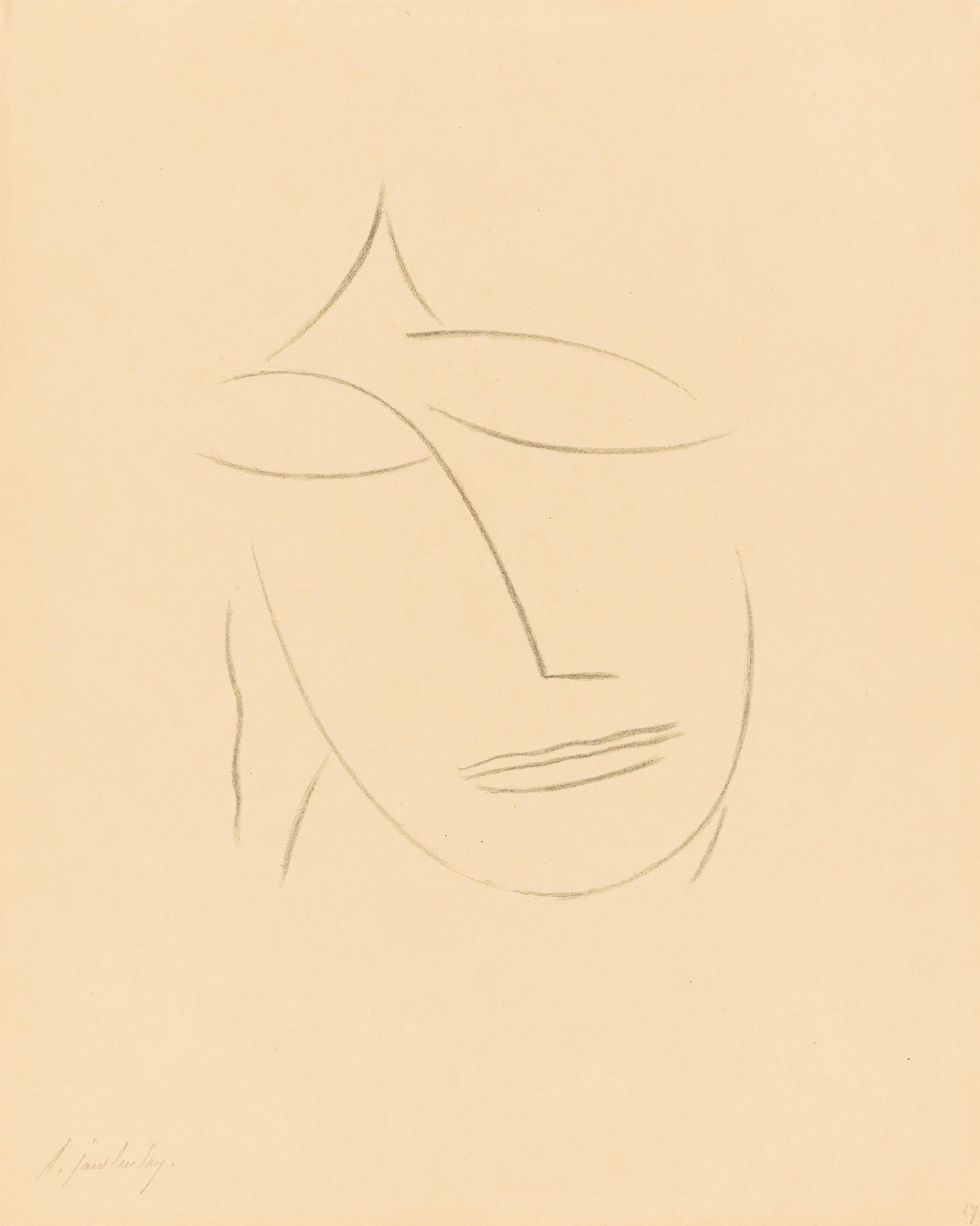 This picture shows the following artwork: Alexej von Jawlensky. ”Kopf VI”. 1922.