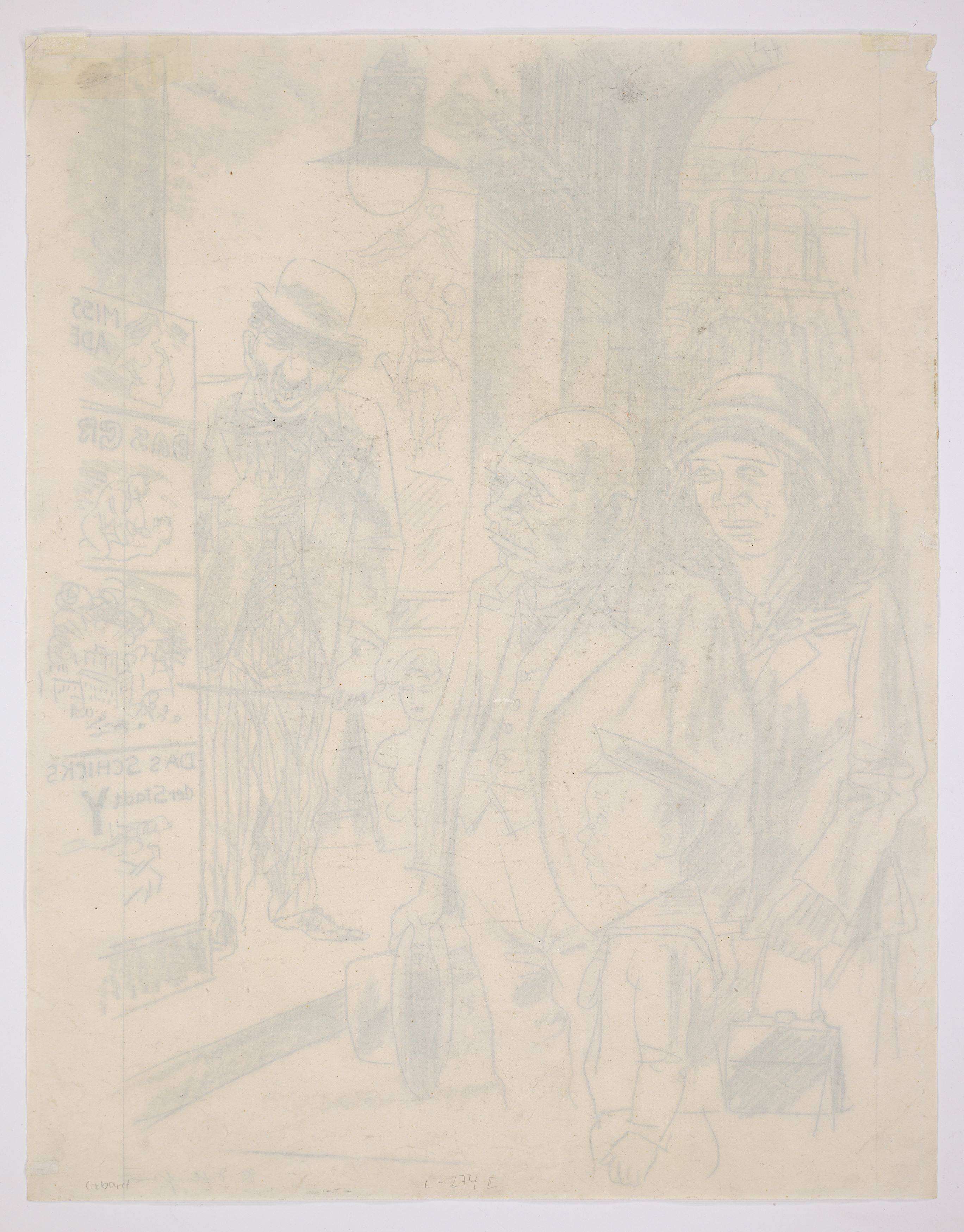 Auf diesem Bild ist das folgende Kunstwerk zu sehen: Rudolf Schlichter. Hereinspaziert. (Zu Walter Mehring. In Menschenhaut). 1924.