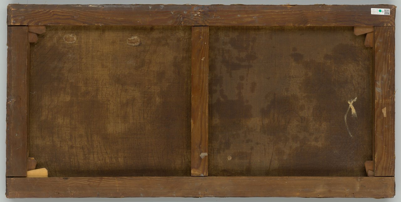 This picture shows the following artwork: Eduard Gaertner. ”Die Lange-Brücke von den Mühlen aus gesehen” (Berlin). 1856.