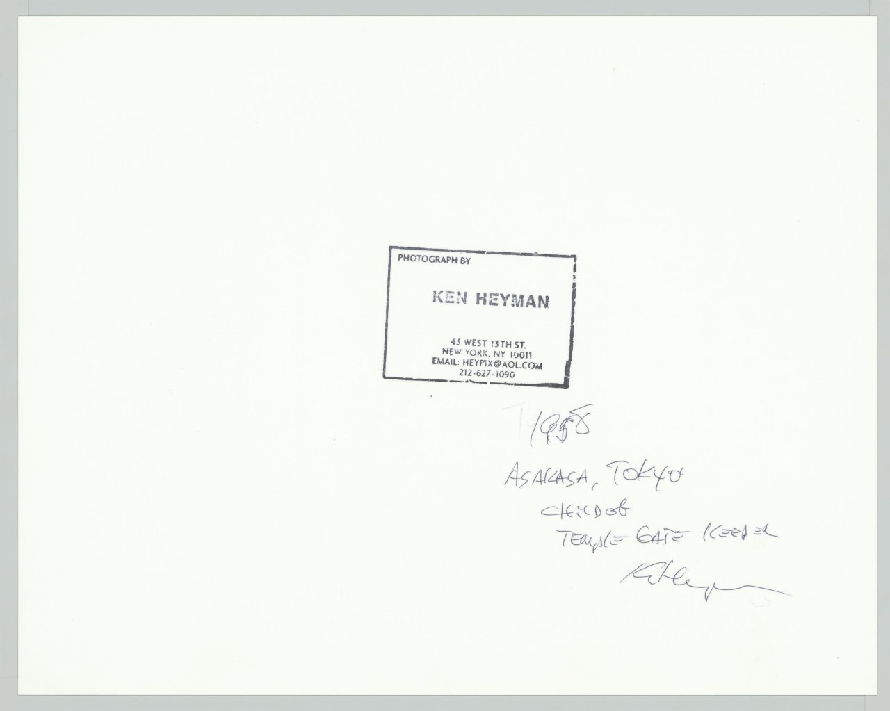 This picture shows the following artwork: Ken Heyman. ”Asakasa, Tokyo. Child of Temple Gate Keeper”. 1958.