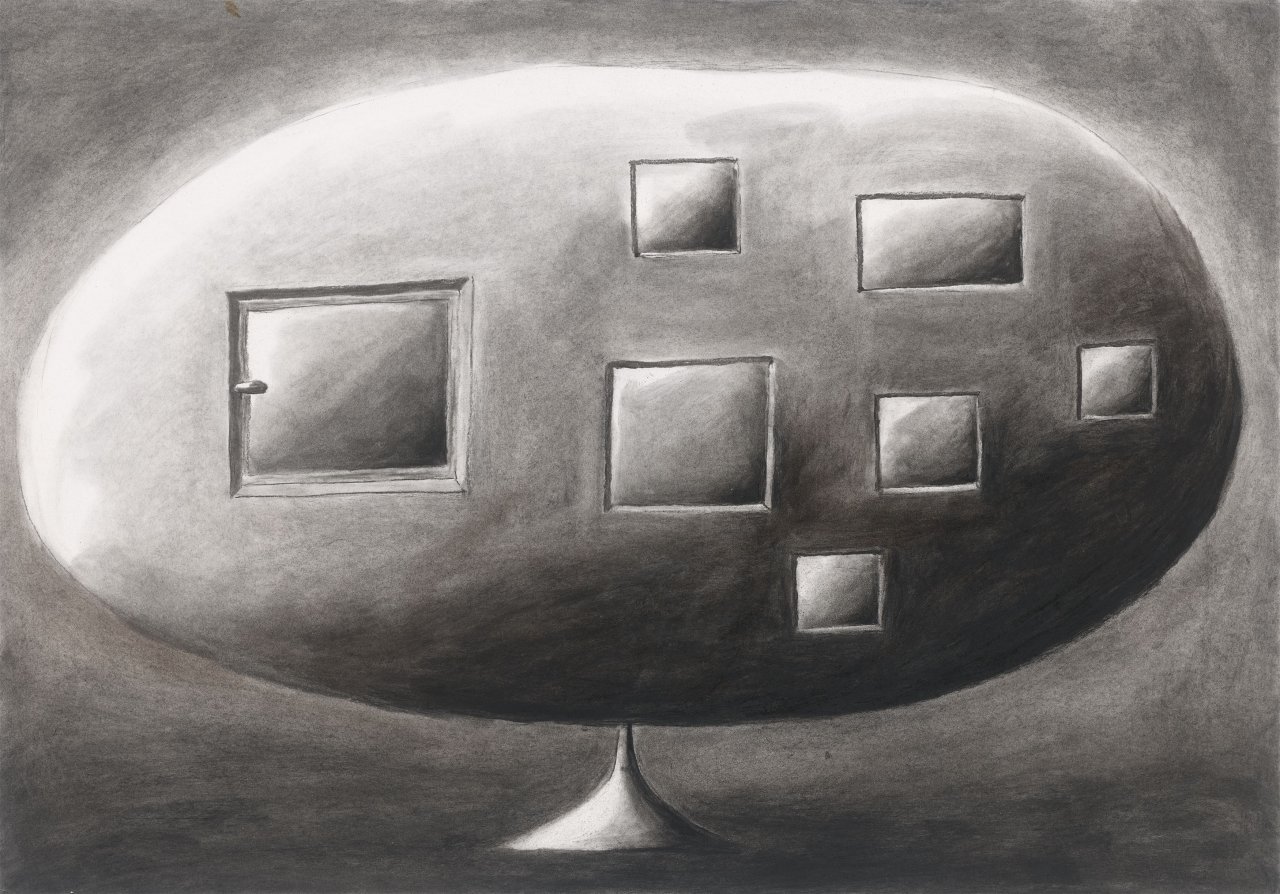 Auf diesem Bild ist das folgende Kunstwerk zu sehen: Andreas Schulze. „Haus“. 1989.