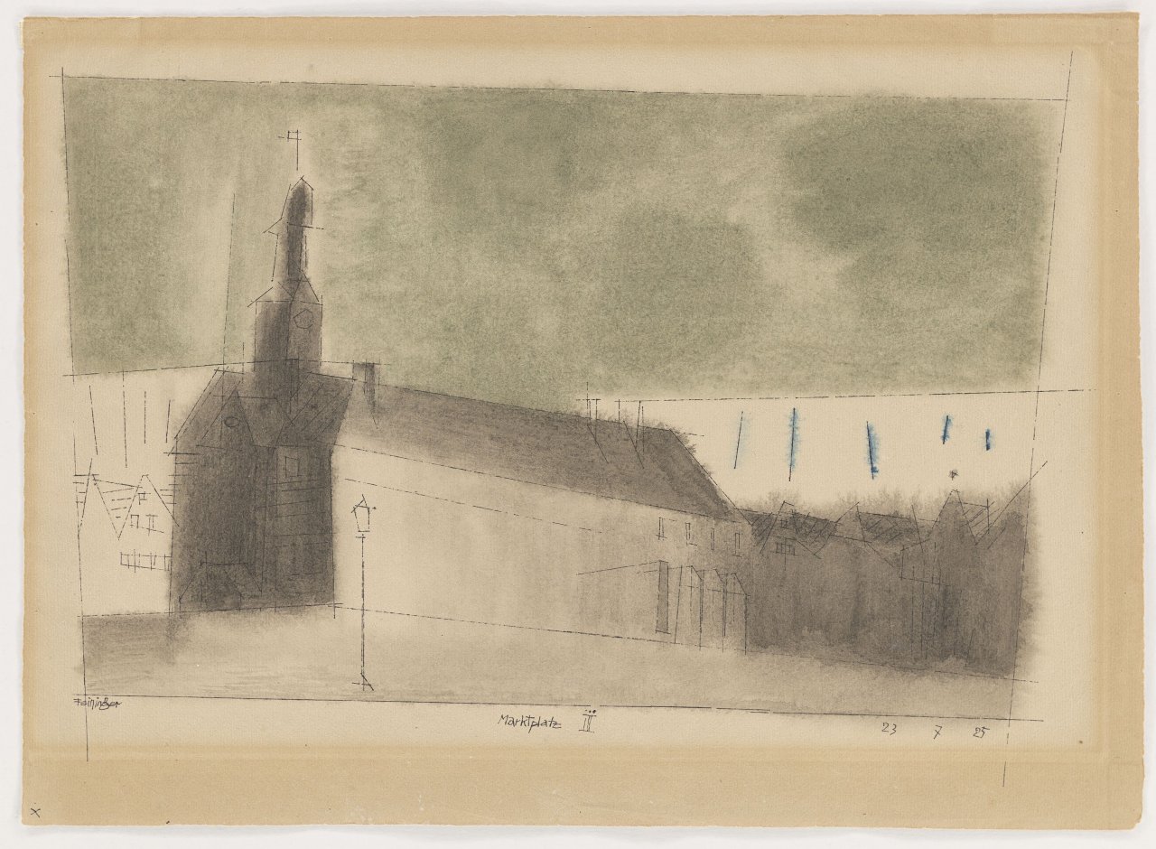 This picture shows the following artwork: Lyonel Feininger. ”Marktplatz III”. 1925.