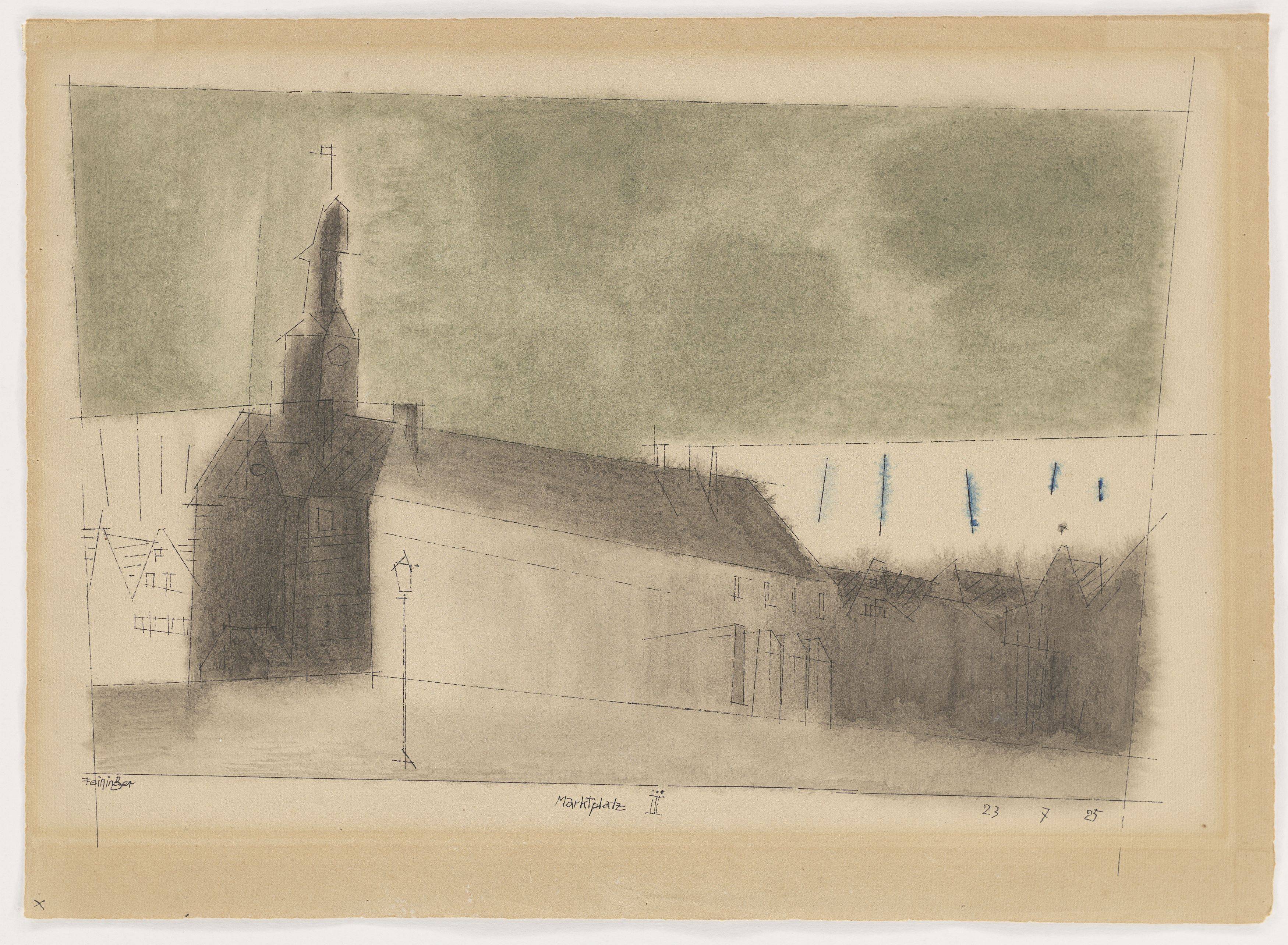 This picture shows the following artwork: Lyonel Feininger. ”Marktplatz III”. 1925.