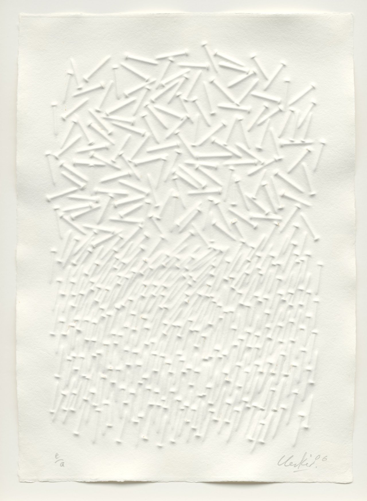 This picture shows the following artwork: Günther Uecker. ”Baum”. 2006.