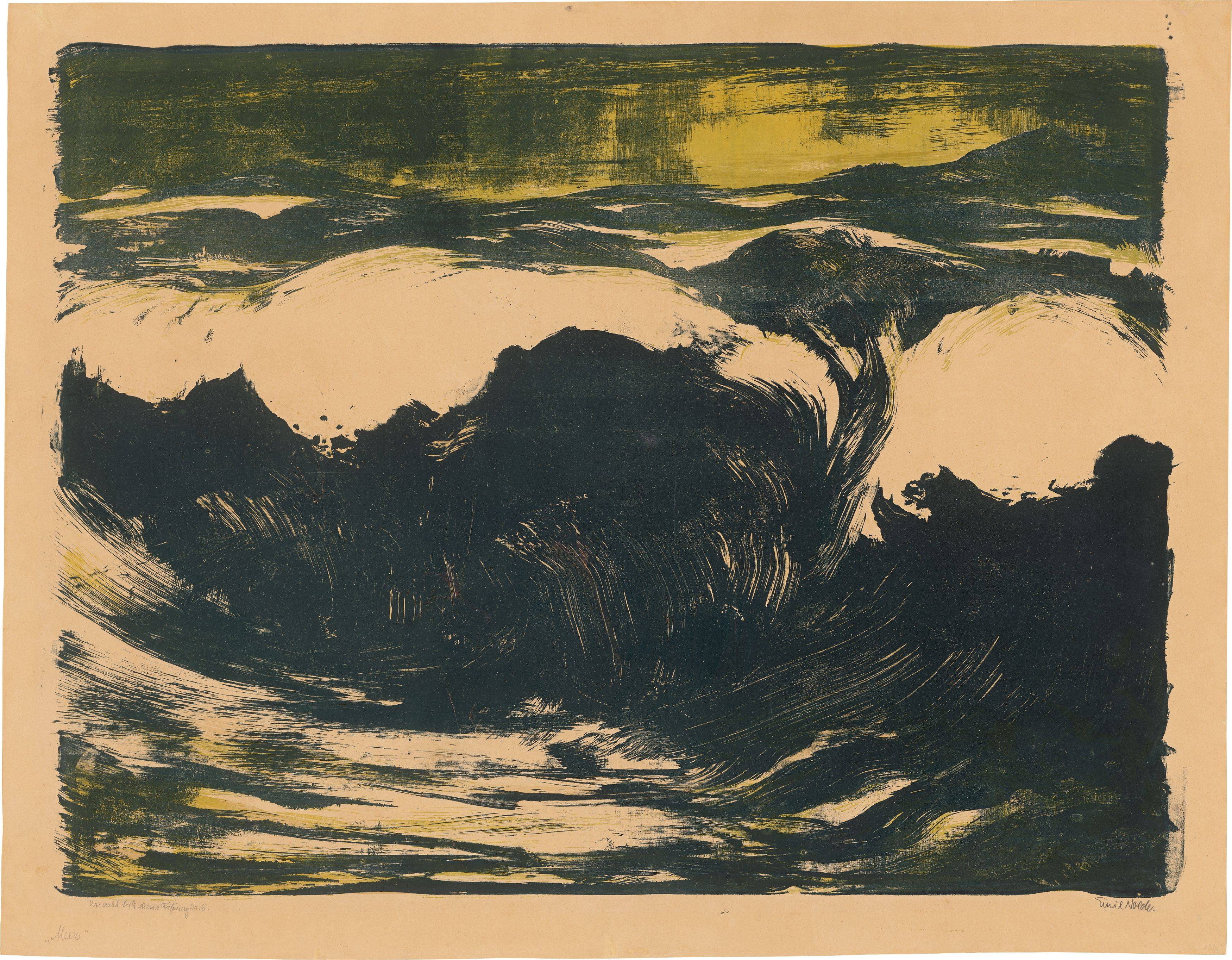 Auf diesem Bild ist das folgende Kunstwerk zu sehen: Emil Nolde. „Meer“. 1926.