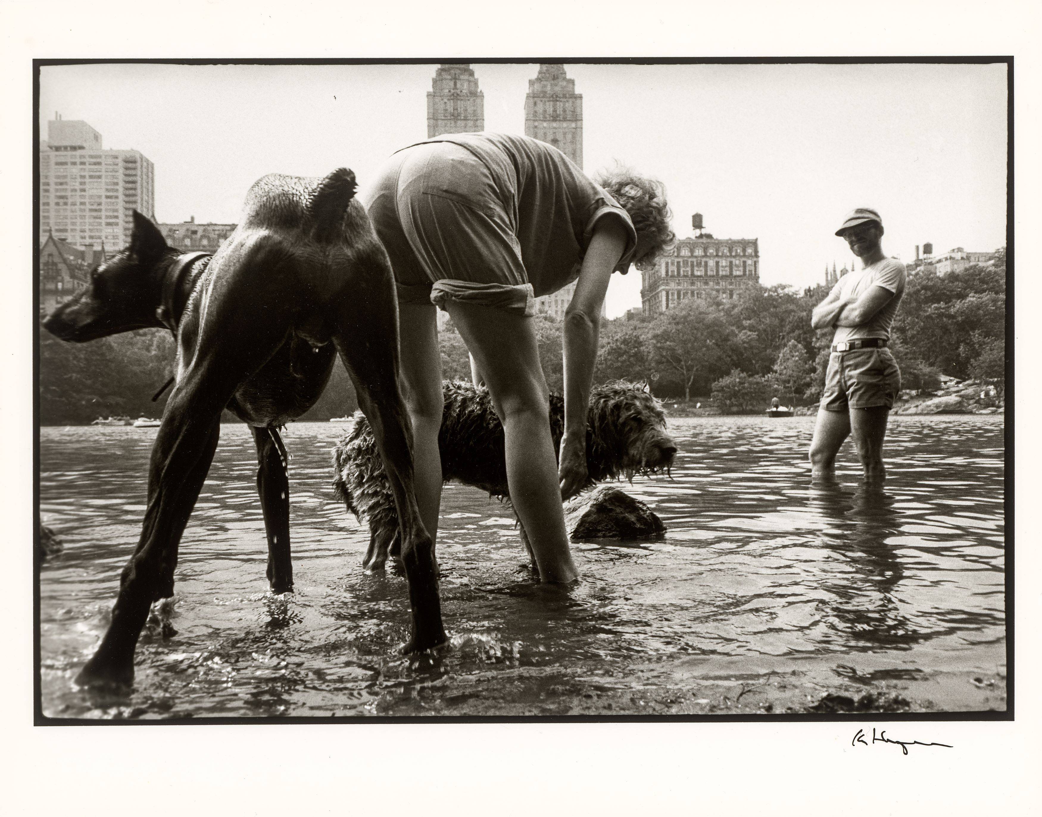 Auf diesem Bild ist das folgende Kunstwerk zu sehen: Ken Heyman. „Central Park, New York City“, aus der Serie „Hipshot“, 1984–1985.