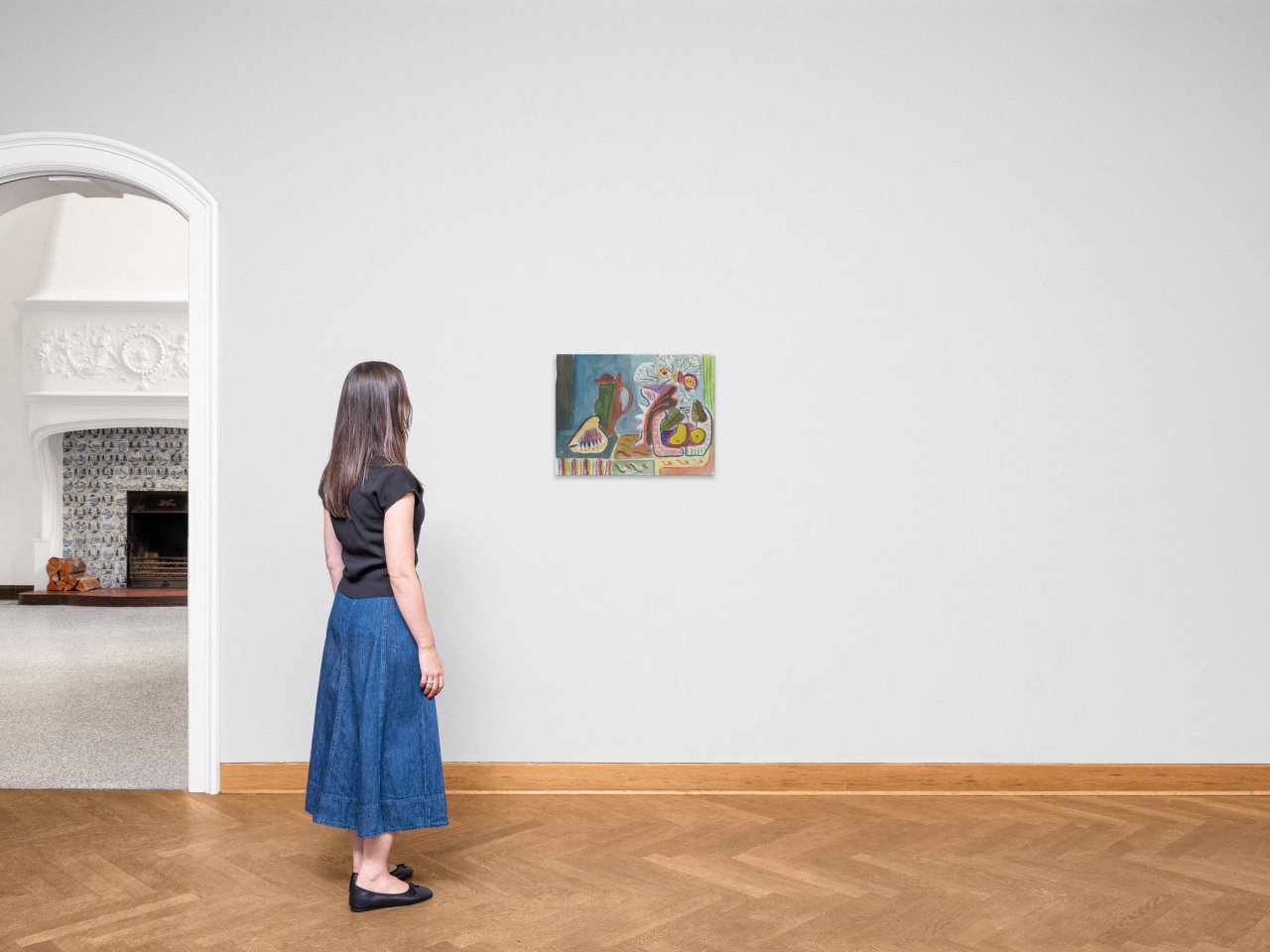 Auf diesem Bild ist das folgende Kunstwerk zu sehen: Werner Gilles. Stilleben mit Blumen, Krug und Muschel. 1948.