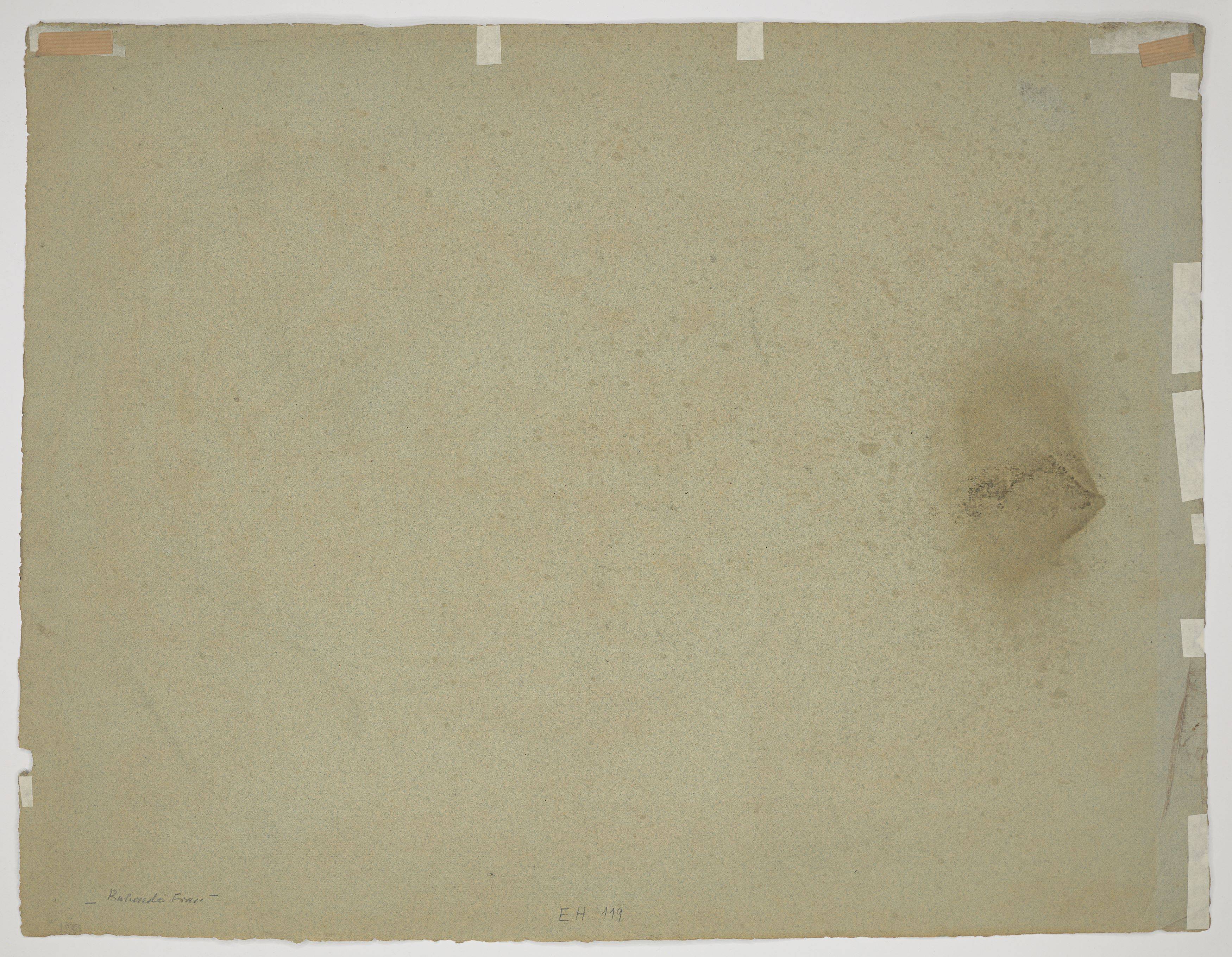 This picture shows the following artwork: Erich Heckel. ”Ruhende Frau”. 1912.