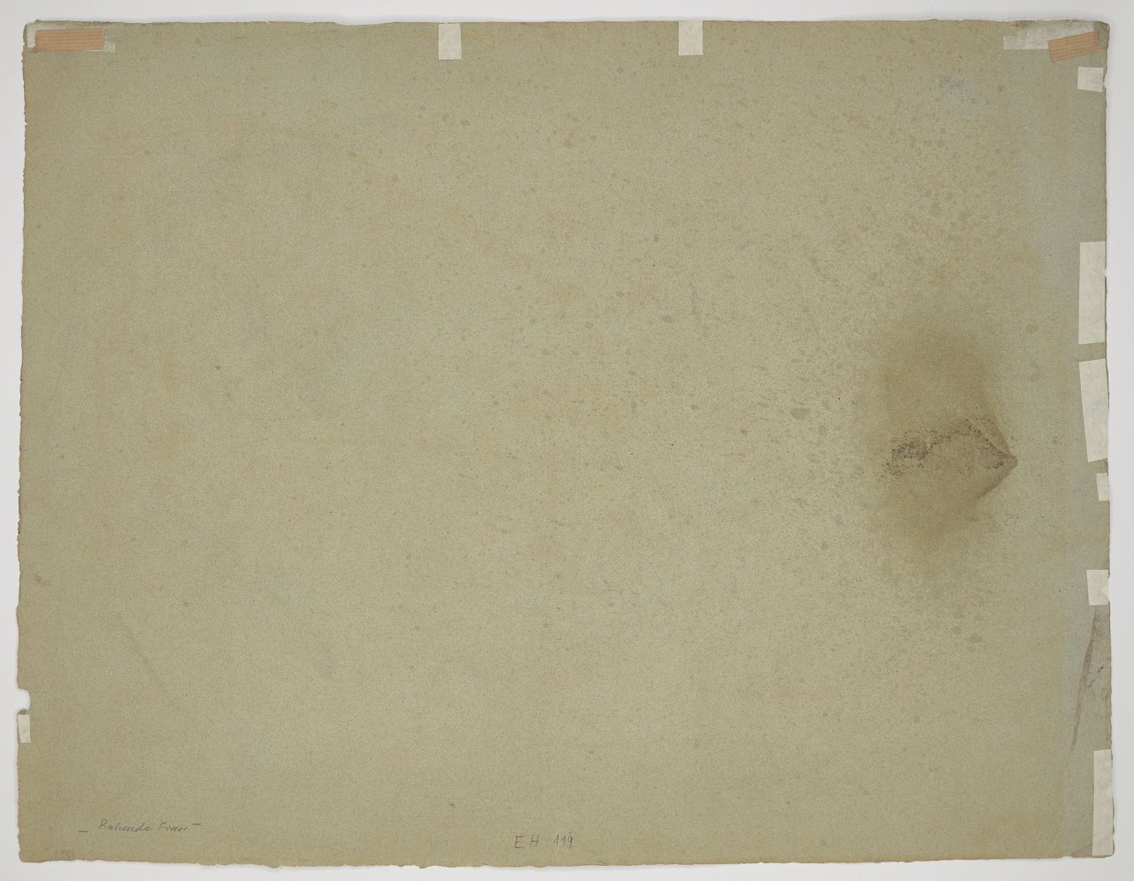 This picture shows the following artwork: Erich Heckel. ”Ruhende Frau”. 1912.