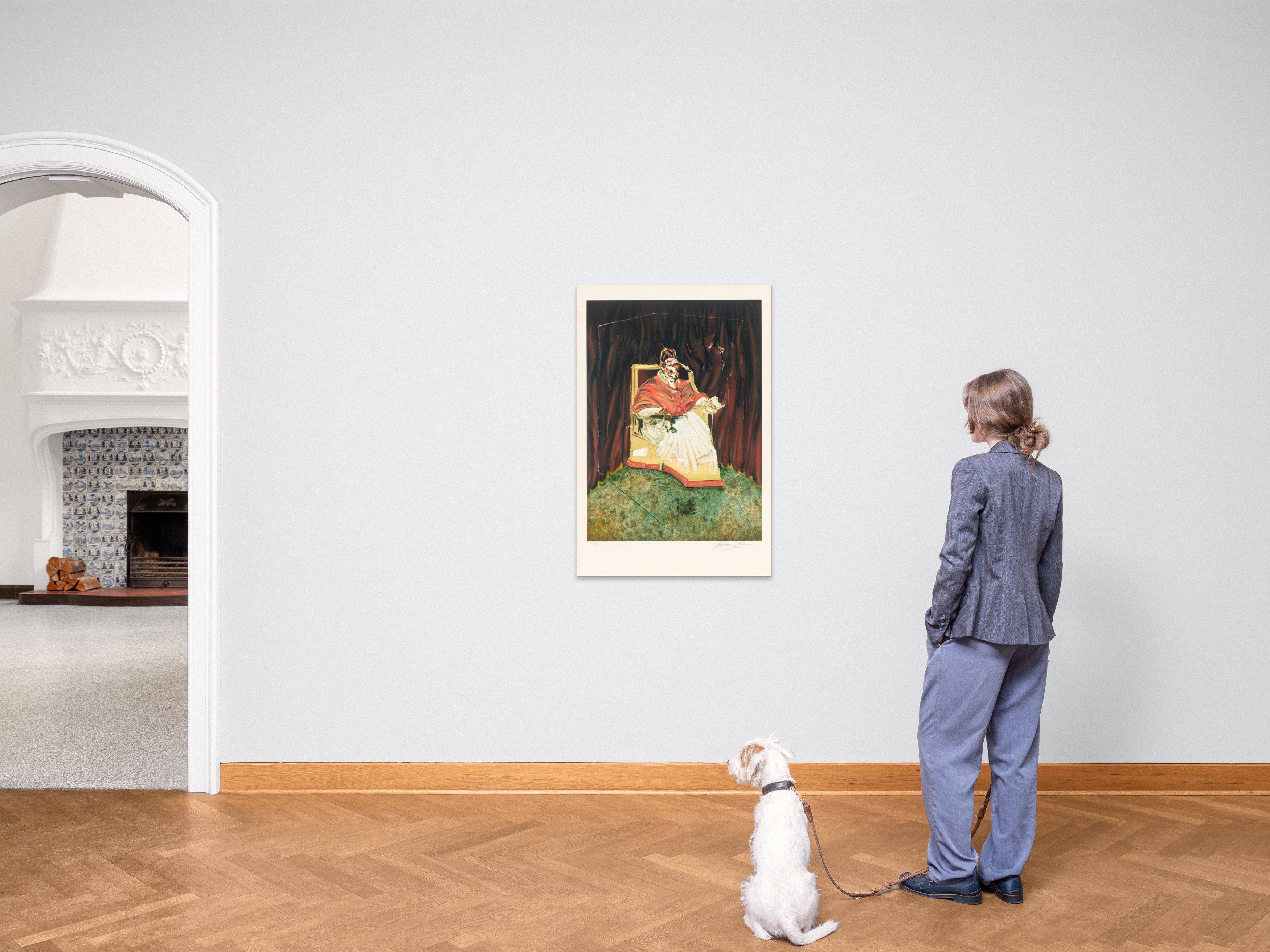 This picture shows the following artwork: Francis Bacon. ”Study for portrait of Pope Innocent X after Vélasquez”. 1989.