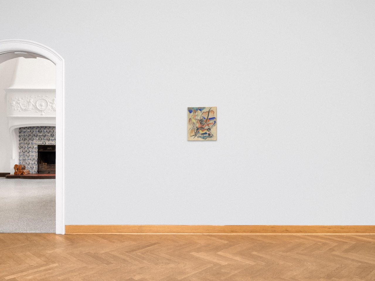 Auf diesem Bild ist das folgende Kunstwerk zu sehen: Heinrich Campendonk. „Hirtin mit Kühen“. Um 1912.