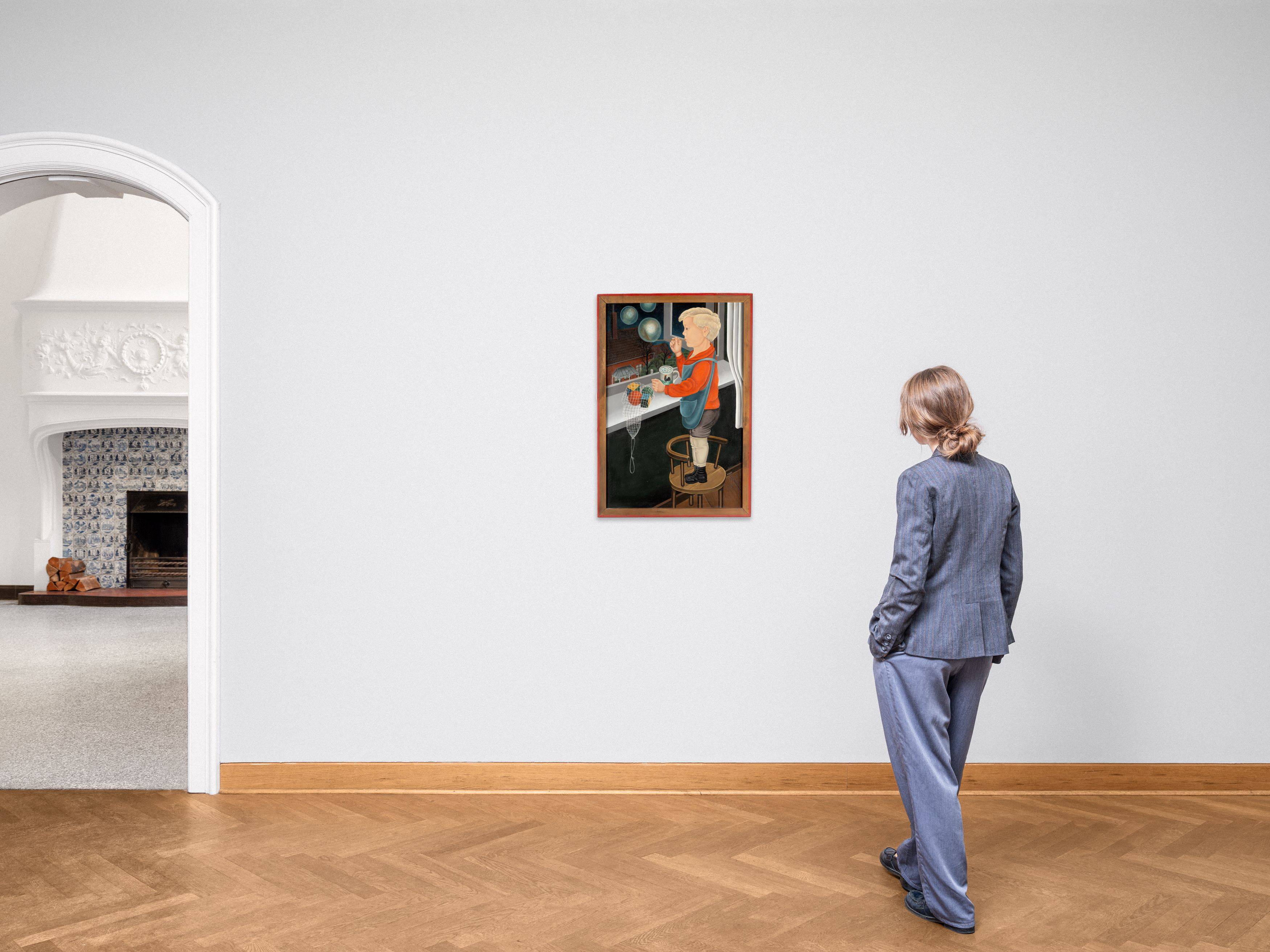 This picture shows the following artwork: Erich Wegner. Klaus at the window. 1929.