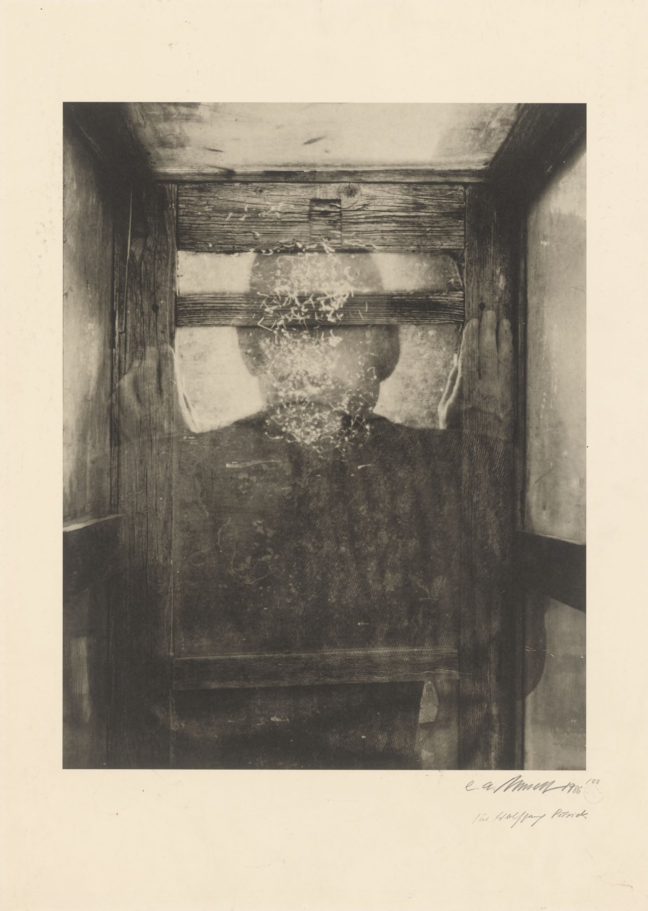 This picture shows the following artwork: Dieter Appelt. From the Sequence ”Komplementärer Raum”. 1986.