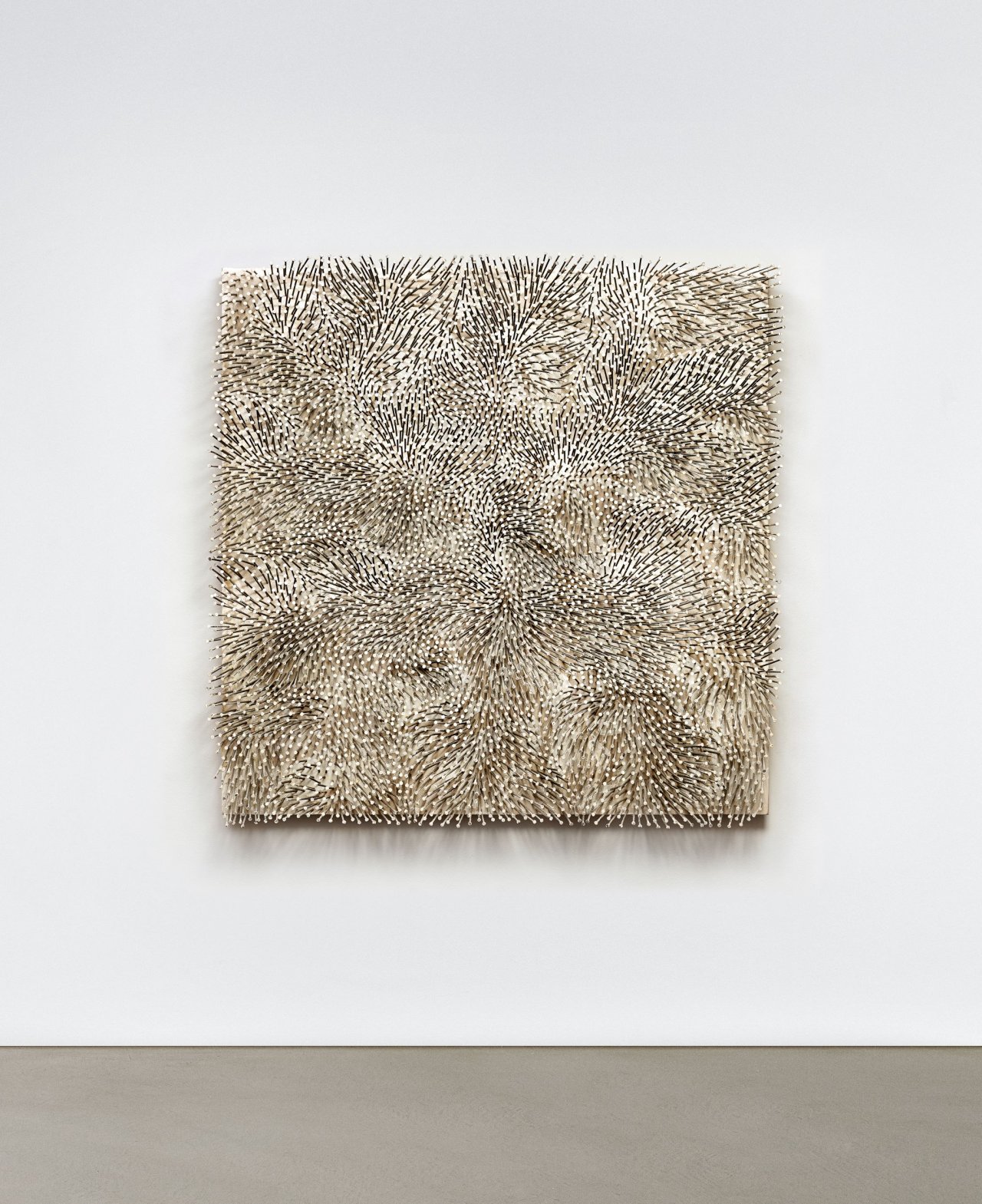 This picture shows the following artwork: Günther Uecker. ”Weißer Wind”. 1986.