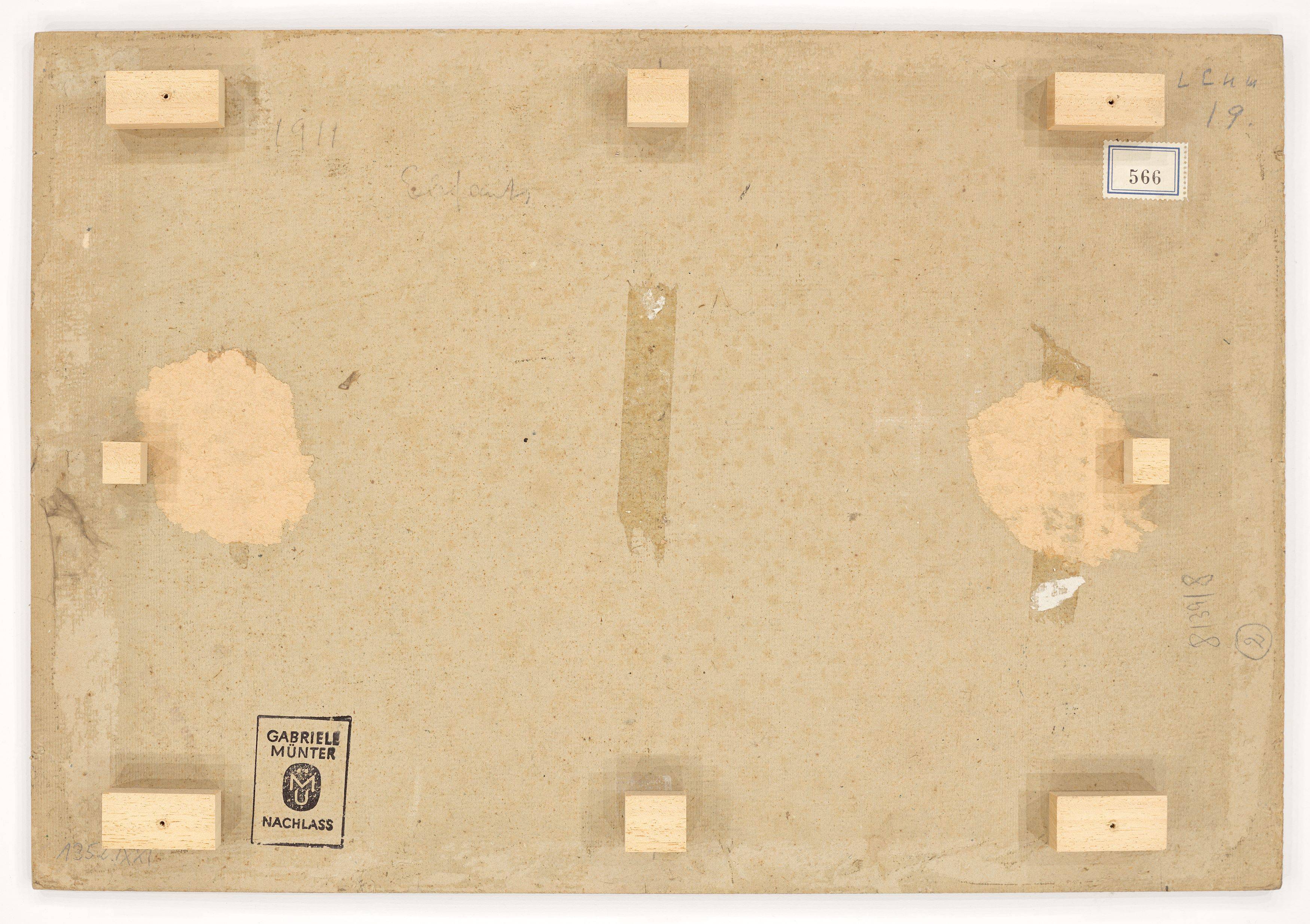 Auf diesem Bild ist das folgende Kunstwerk zu sehen: Gabriele Münter. „Blumentisch“. 1911.