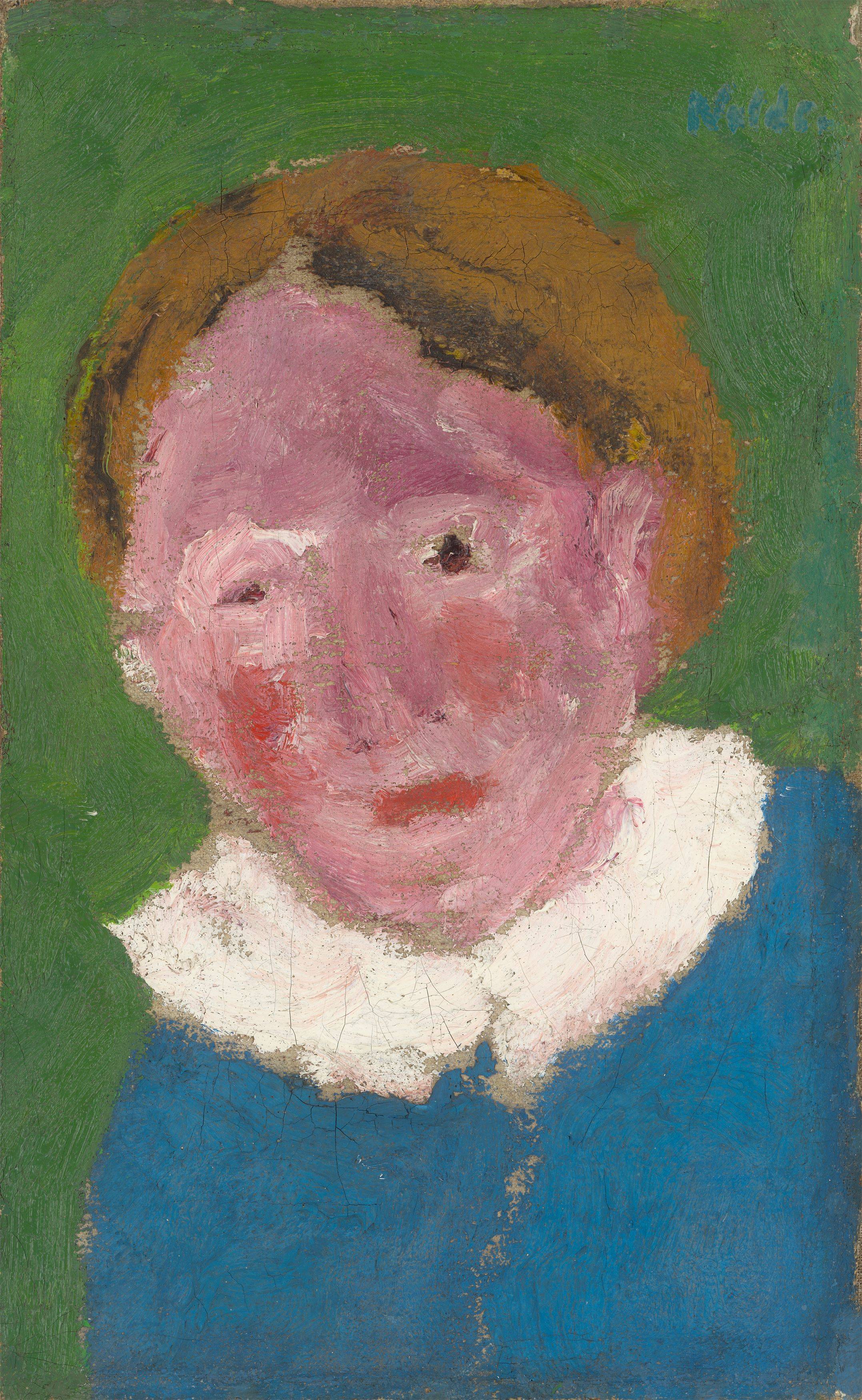 Auf diesem Bild ist das folgende Kunstwerk zu sehen: Emil Nolde. „Kleines blondes Mädchen“. 1918.