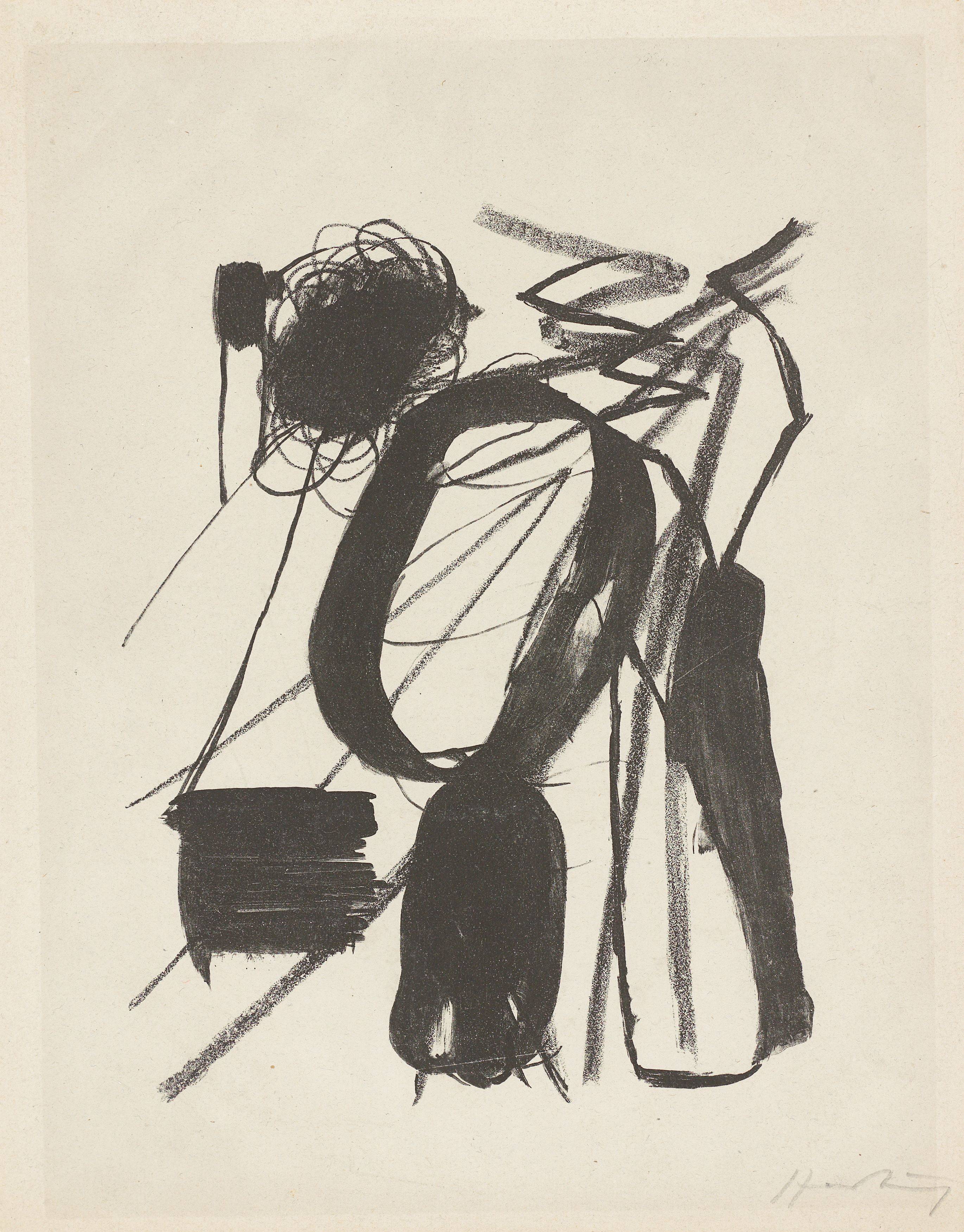 This picture shows the following artwork: Hans Hartung. ”L 04”. 1946.