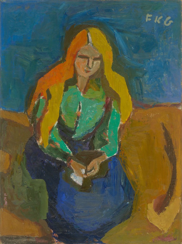 Auf diesem Bild ist das folgende Kunstwerk zu sehen: Friedrich Karl Gotsch. „Die Rotblonde“. 1926/1948.