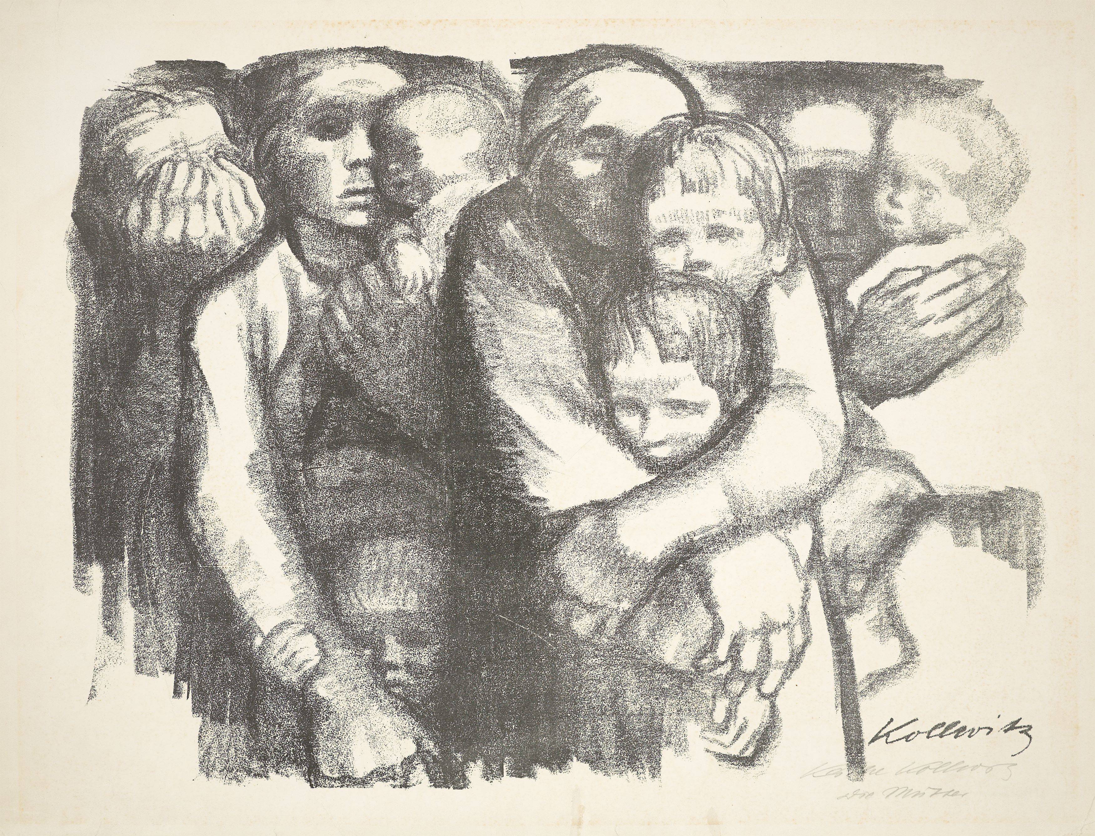 Auf diesem Bild ist das folgende Kunstwerk zu sehen: Käthe Kollwitz. „Mütter“. 1919/nach 1931.