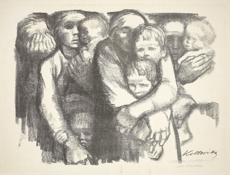 Auf diesem Bild ist das folgende Kunstwerk zu sehen: Käthe Kollwitz. „Mütter“. 1919/nach 1931.