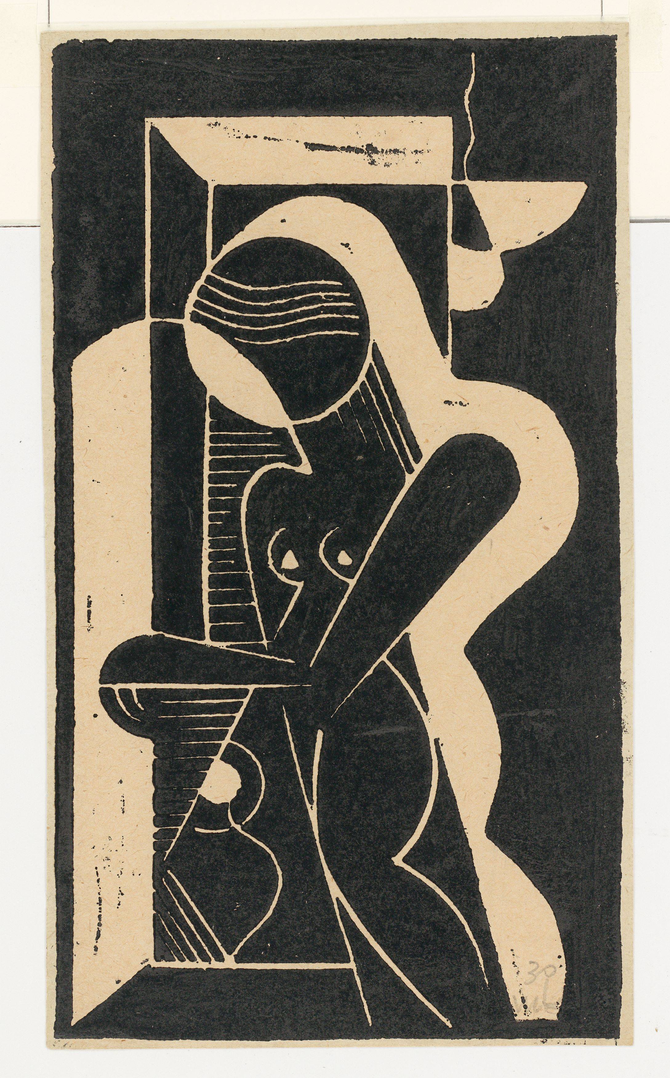 Auf diesem Bild ist das folgende Kunstwerk zu sehen: Erich Müller-Kraus. Weiblicher Akt. 1930.