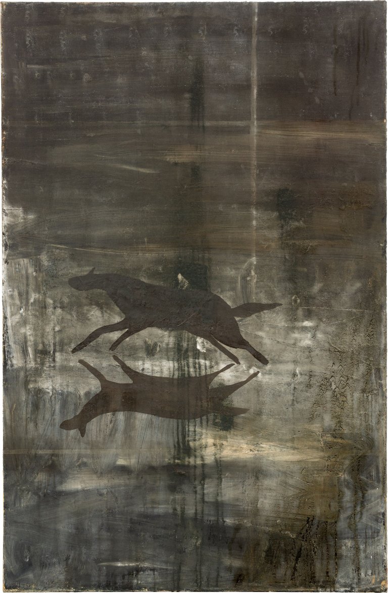 Auf diesem Bild ist das folgende Kunstwerk zu sehen: Norbert Schwontkowski. „(from the random paintings) - flucht“. 1990.