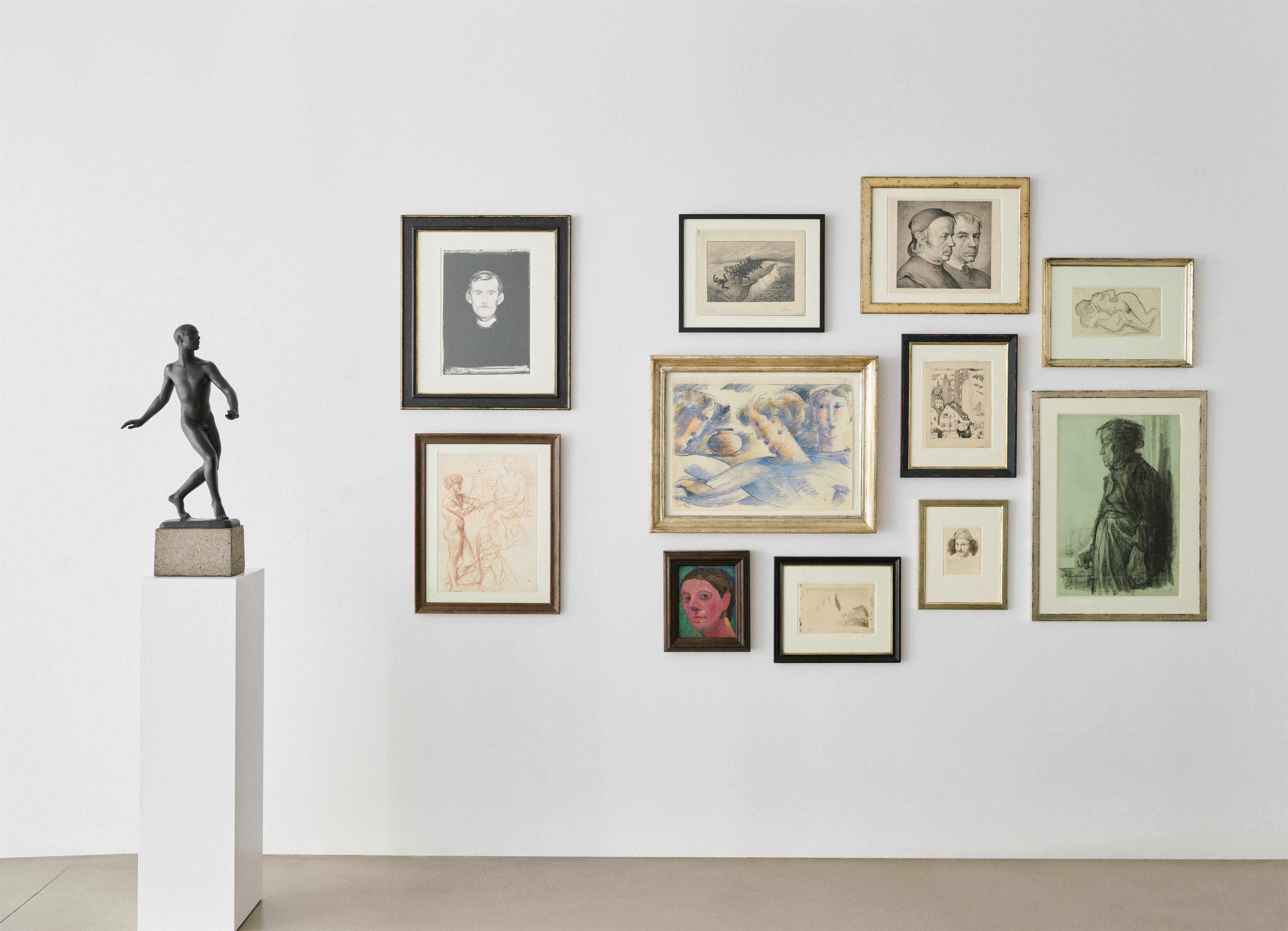 Auf diesem Bild ist das folgende Kunstwerk zu sehen: Lyonel Feininger. Hohe Häuser. 1910.