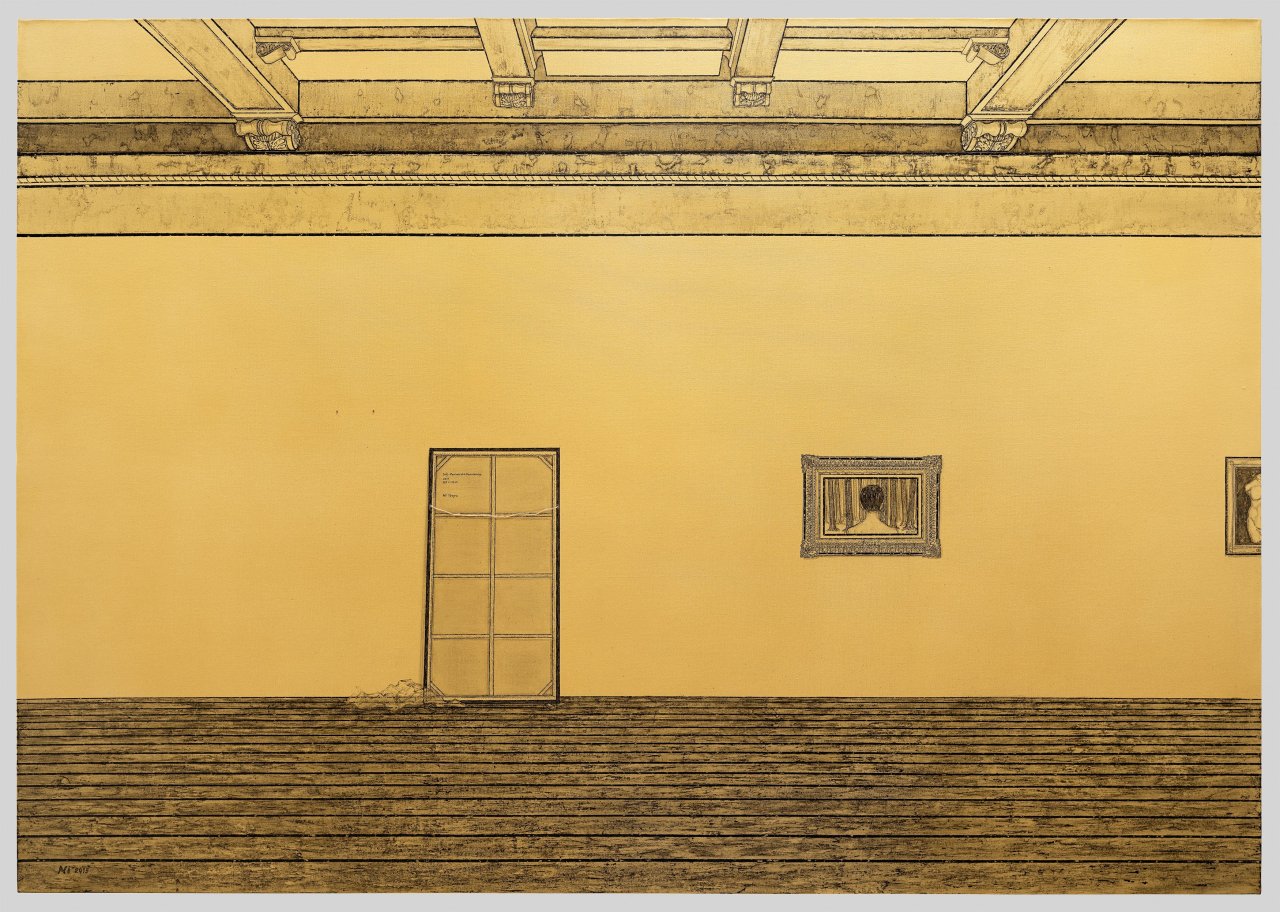 Auf diesem Bild ist das folgende Kunstwerk zu sehen: Ni Youyu. Three Persons Who Can't Meet in the Same Museum. 2015.