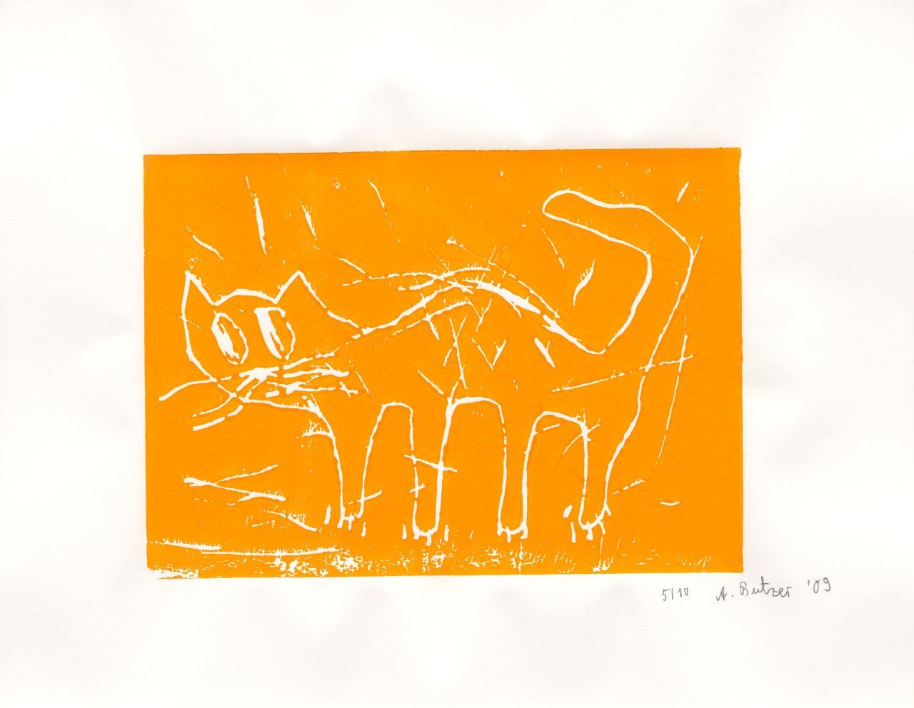 This picture shows the following artwork: André Butzer. Untitled (cats). 2009.