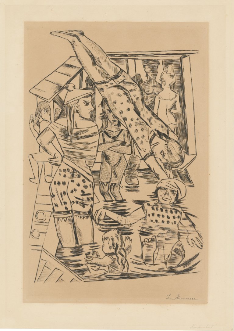 This picture shows the following artwork: Max Beckmann. ”Frauenbad”. 1922.