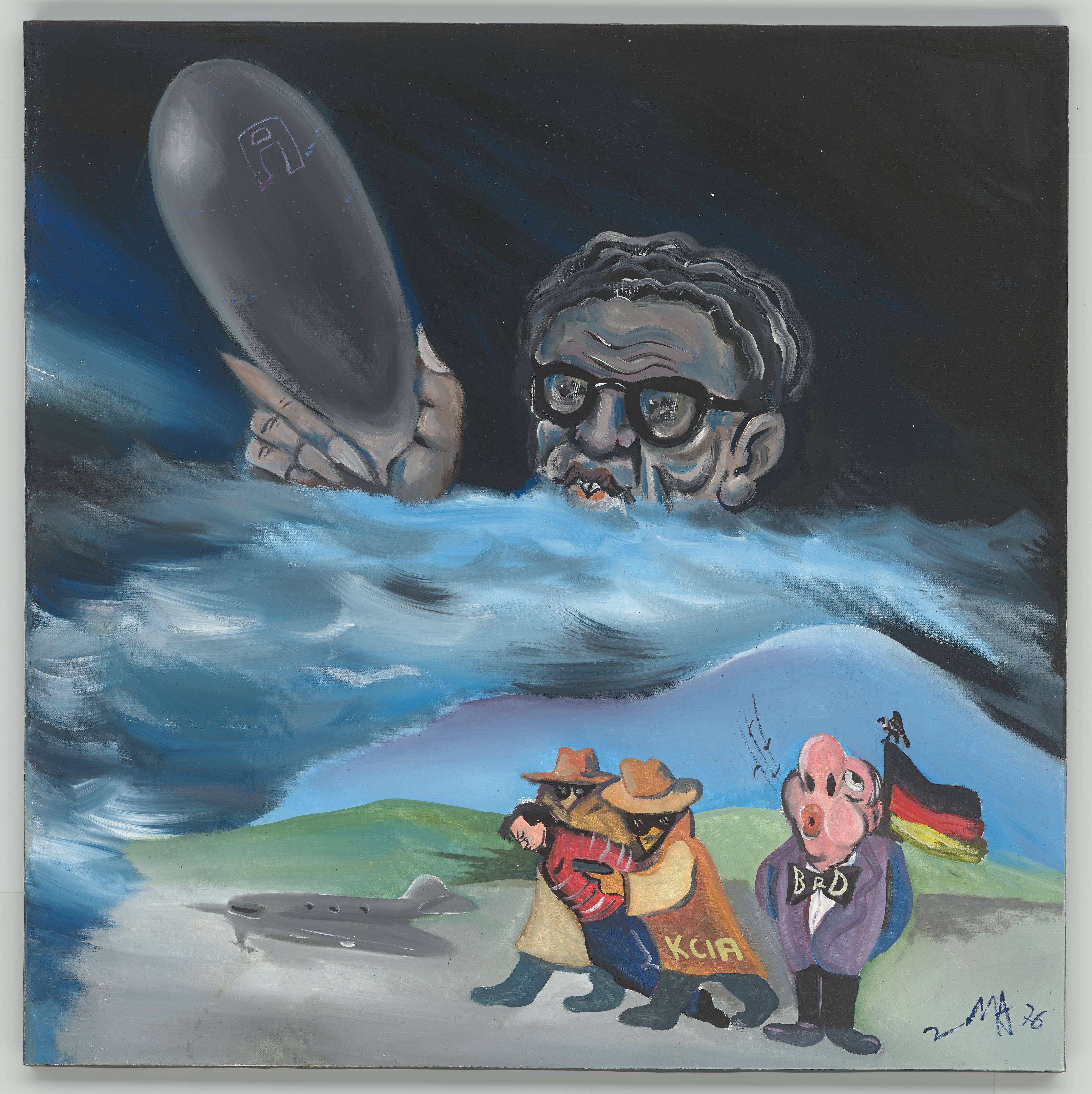 Auf diesem Bild ist das folgende Kunstwerk zu sehen: Jörg Immendorff. Ohne Titel. 1976.